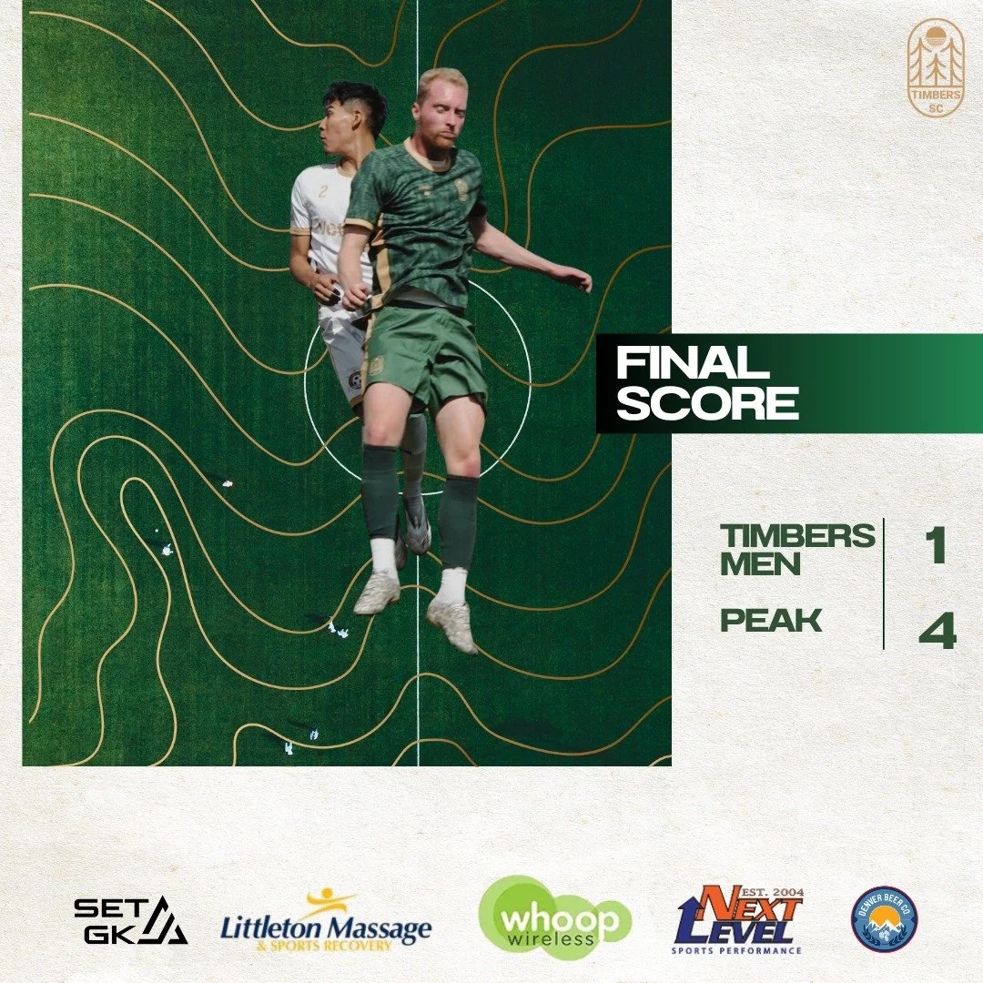 Tough one to take. After a strong start to the second half to tie it 1&ndash;1, the boys fell 4&ndash;1 to Peak.

⚽️ Goal: Iggy
🅰️ Assist: Tom

We&rsquo;ll regroup and come back stronger next match on Thursday.🌲

#TimbersSC #TimbersMen #Soccer #Col