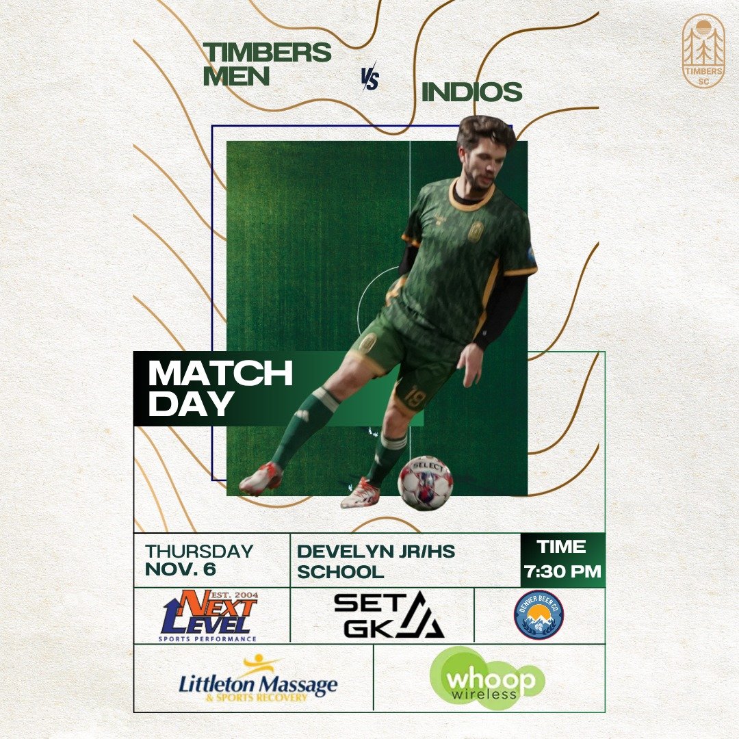 🔥 Final Match of the MPL Season!🔥

The Timbers Men take the field tonight vs. Indios for their last game of the fall season! Let&rsquo;s finish strong and leave it all out there. 💪🌲⚽

📍 Develyn Jr/HS School
🕢 Kickoff: 7:30 PM

Come out, show yo