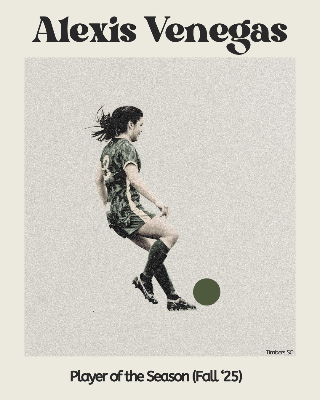 🏆 WOMENS PLAYER OF THE SEASON 🏆

Reliable. Relentless. Ready when it mattered most.

Alexis Venegas delivered week in and week out with composure, work rate, and heart for the badge.

A key part of the squad and a season to be proud of 👏⚽ 

 #Timb