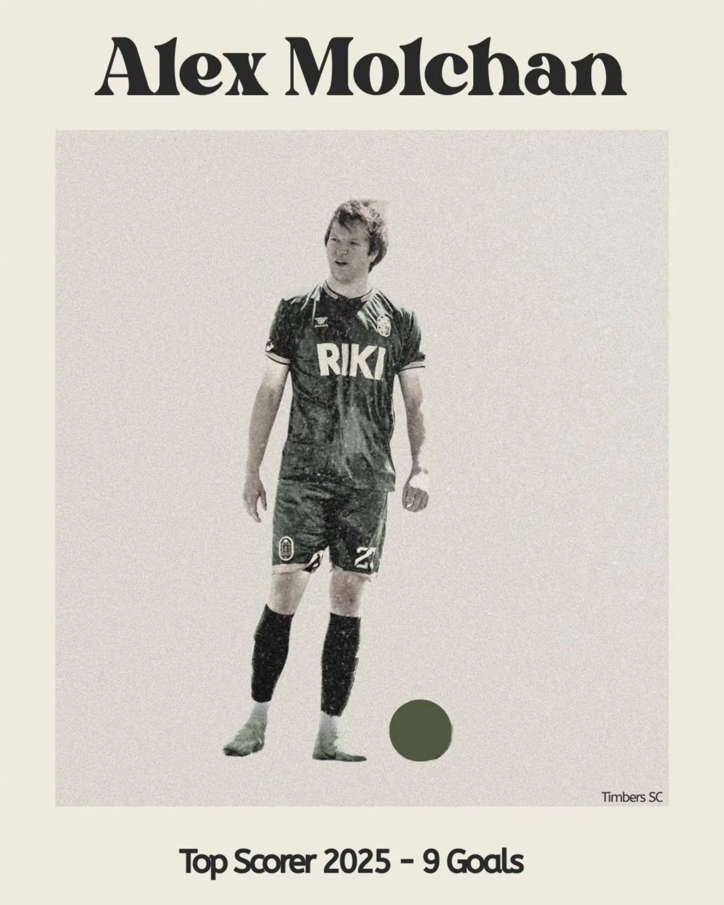 ⚽️ Top Scorer | 2025 ⚽️

Alex Molchan finishes the year with 9 goals, leading the line with consistency, grit, and a knack for finding the back of the net when it mattered most.

Huge season. Bigger impact. 💚

#TimbersSC #TopScorer #Season2025 #goal