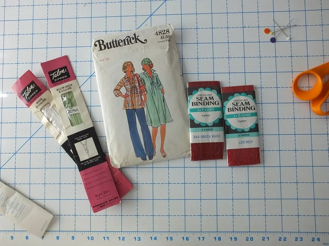 Vintage Sewing notions and pattern</a>