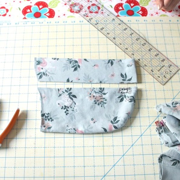 Measure and cut 3" or larger strips.
