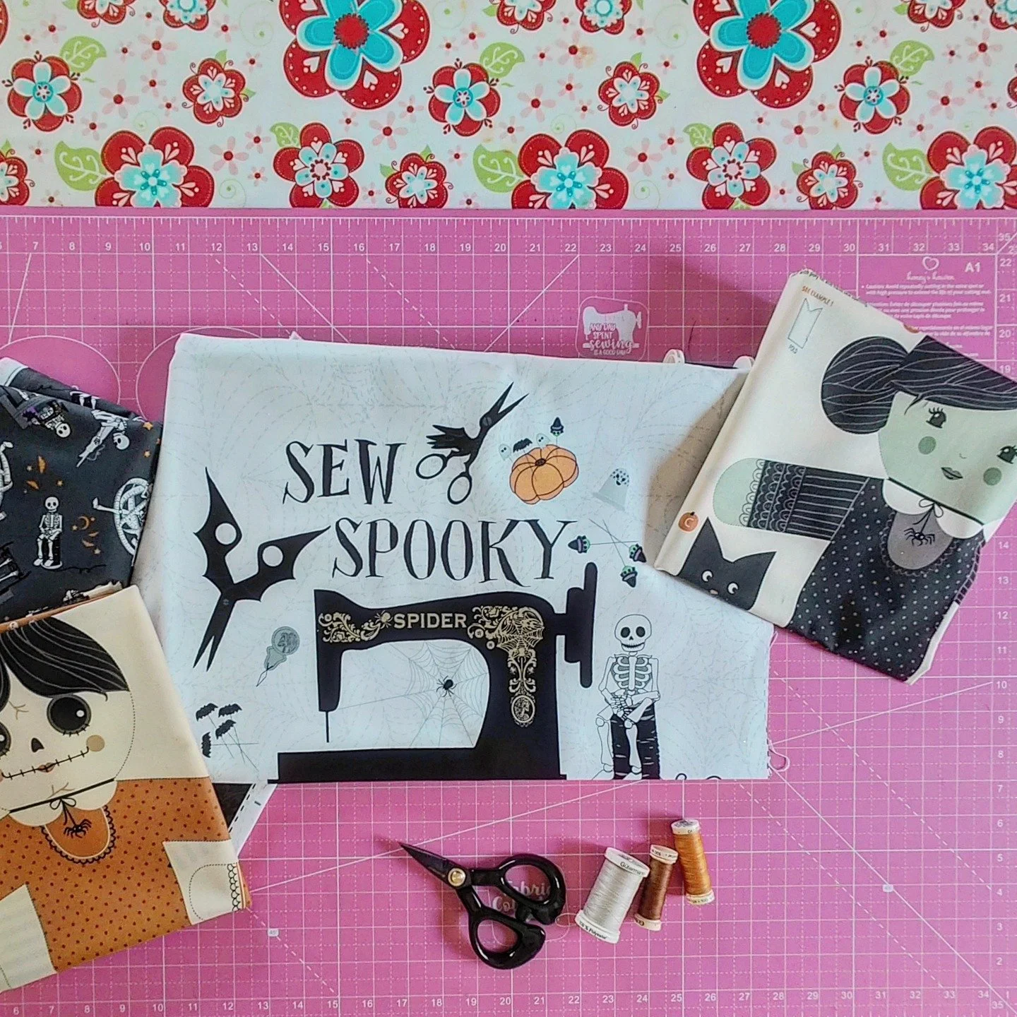 Happy New Week!! 

I  finally cleaned up my sewing area that has looked like a trash pile since April.🫧 Yaaay!

I put all my new fabric away- yes, everything has a home now. 🩵#ripJoann

And, now, I'm excited to start Spooky Sewing!! 🎃

First up, a