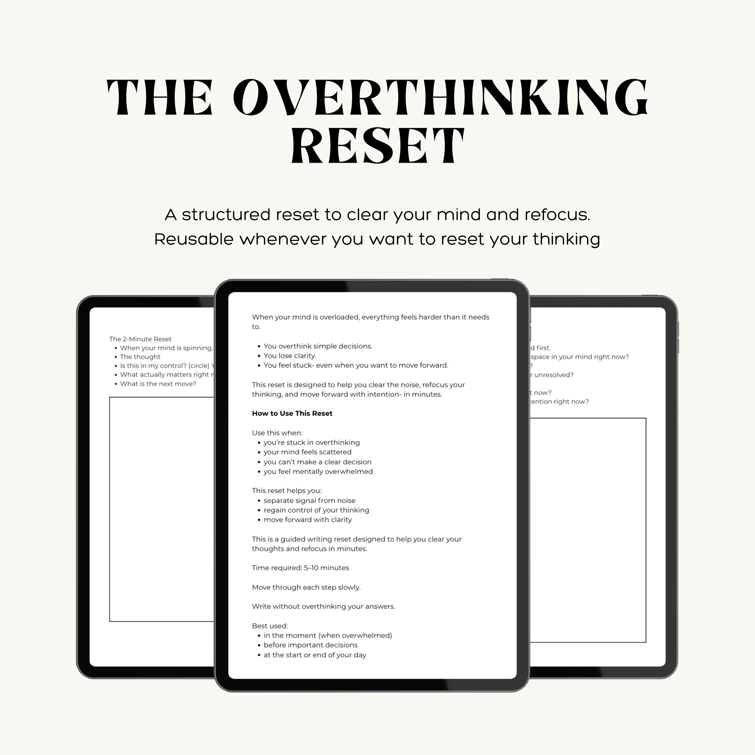 The Overthinking Reset System