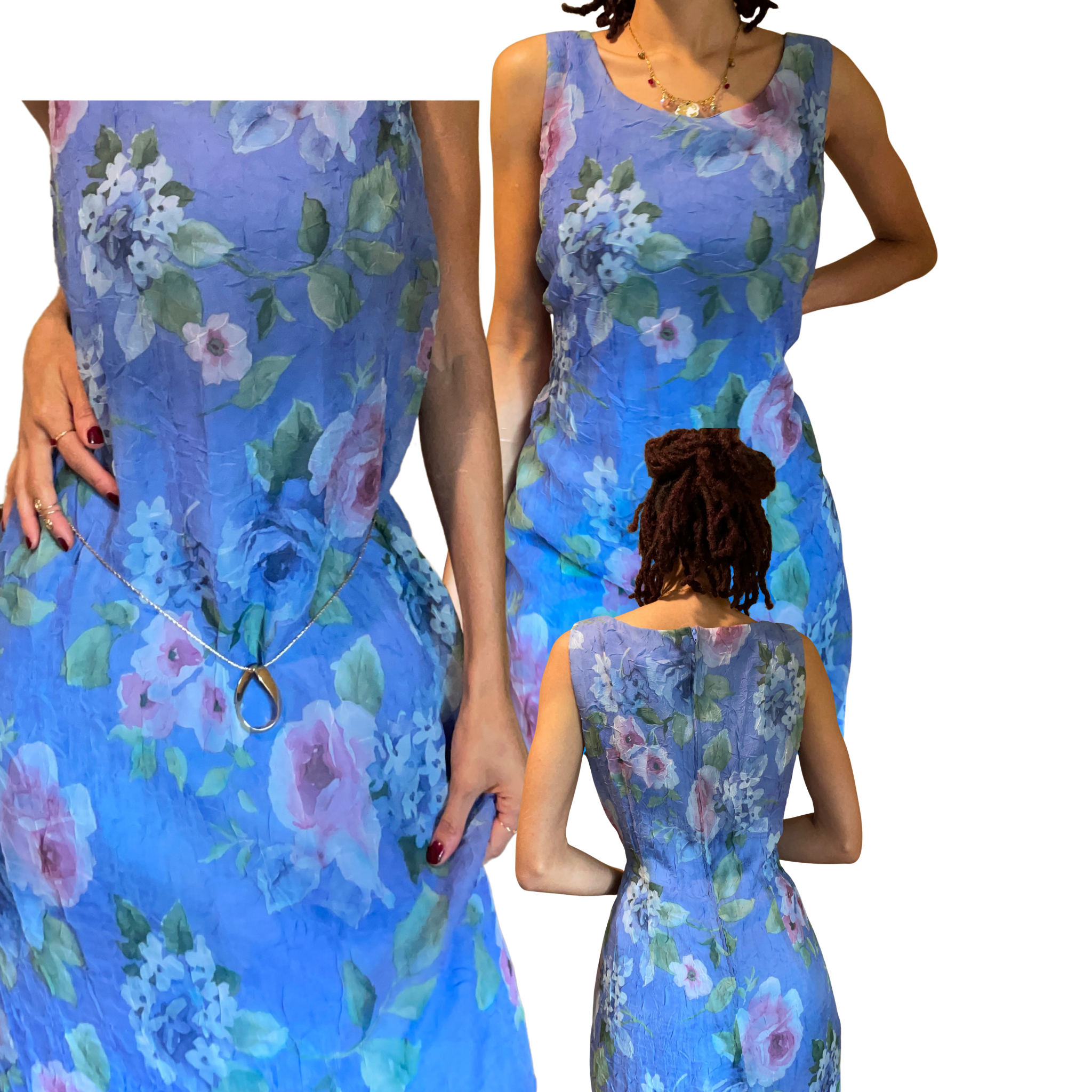 Vintage Unbranded Floral Maxi Dress