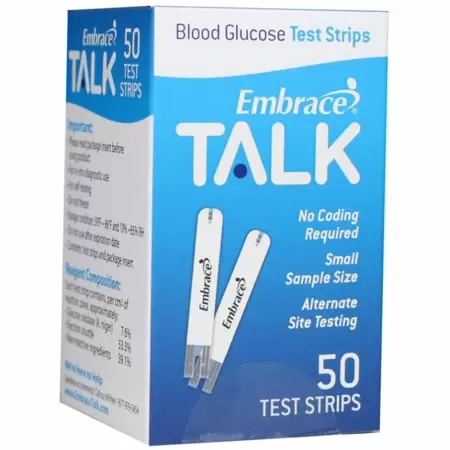 Embrace Talk Blood Glucose Test Strips