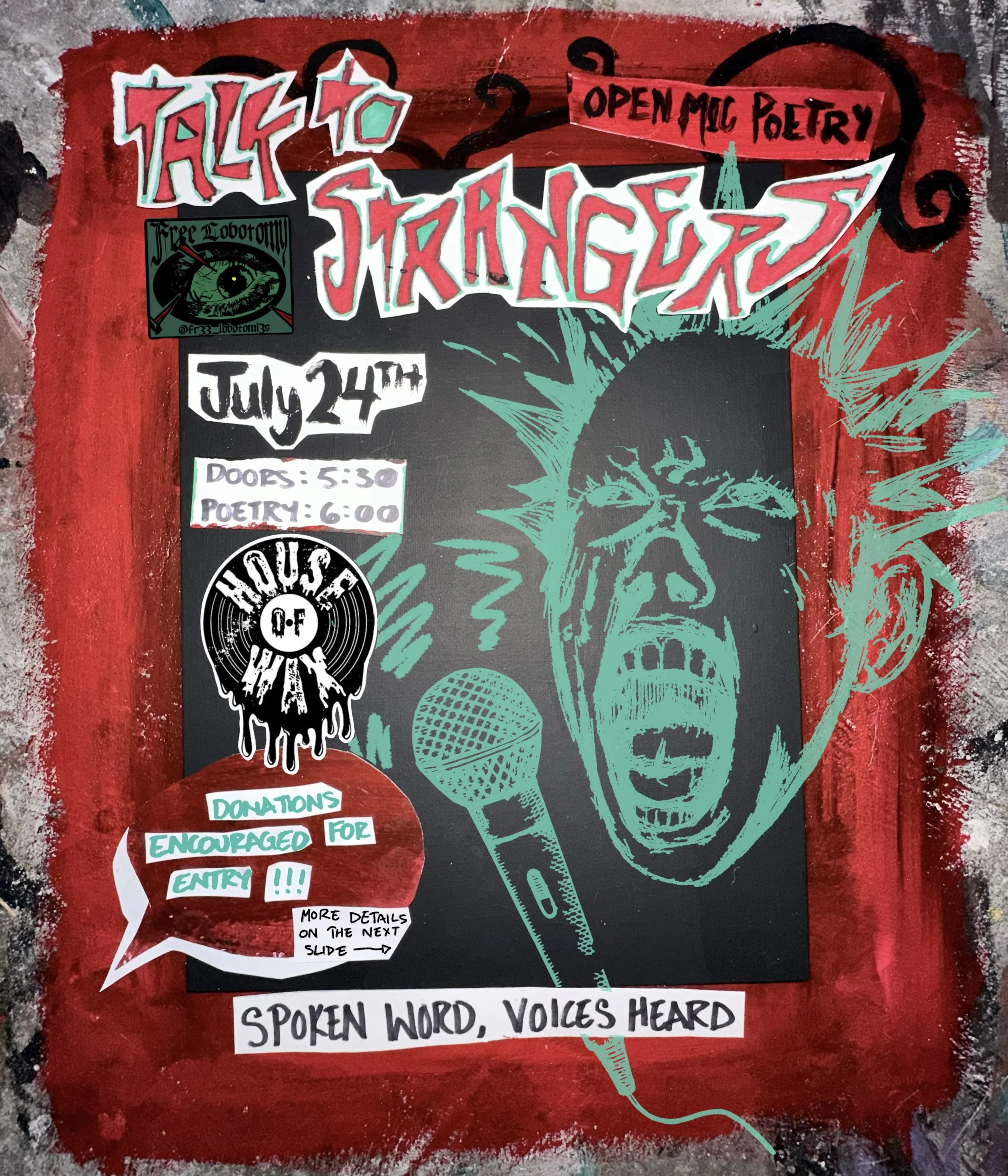 TALK TO STRANGERS: Open Mic Poetry Jam