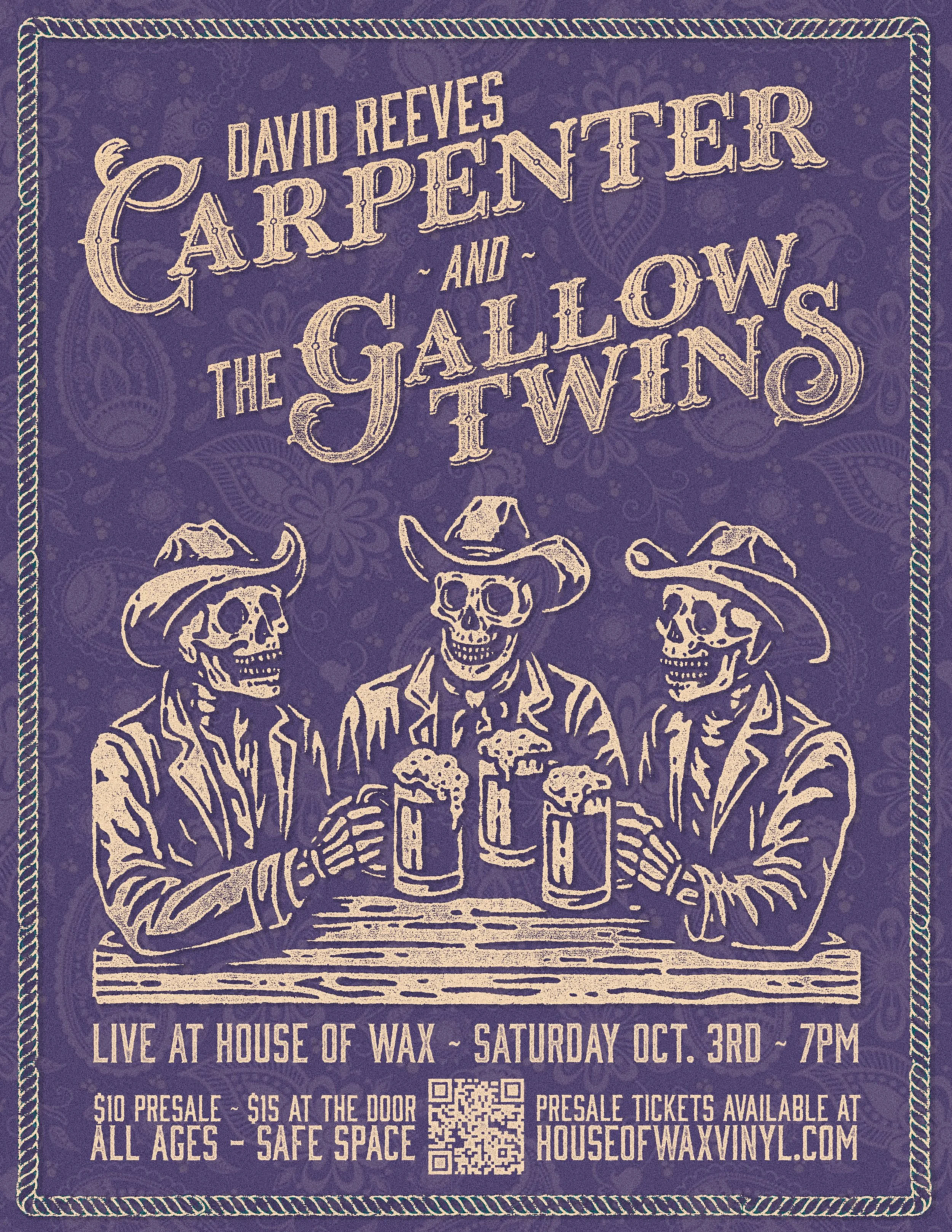 David Reeves Carpenter & The Gallow Twins | LIVE AT HOUSE OF WAX