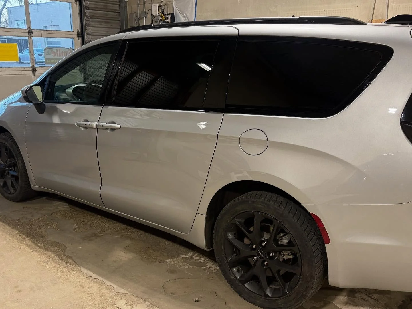 15% tint on the passenger + rear windows 

Not just for looks (though&hellip; 🔥).
&bull; Cuts heat &amp; glare
&bull; Protects kids, pets &amp; interior from UV
&bull; Adds privacy without sacrificing visibility
&bull; Makes the van way more comfort