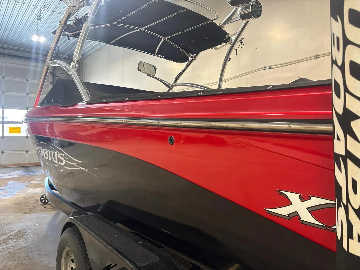 Heavy oxidation knocked down and the red brought back to life with a full cut and polish.

Boat season will be here before we know it.