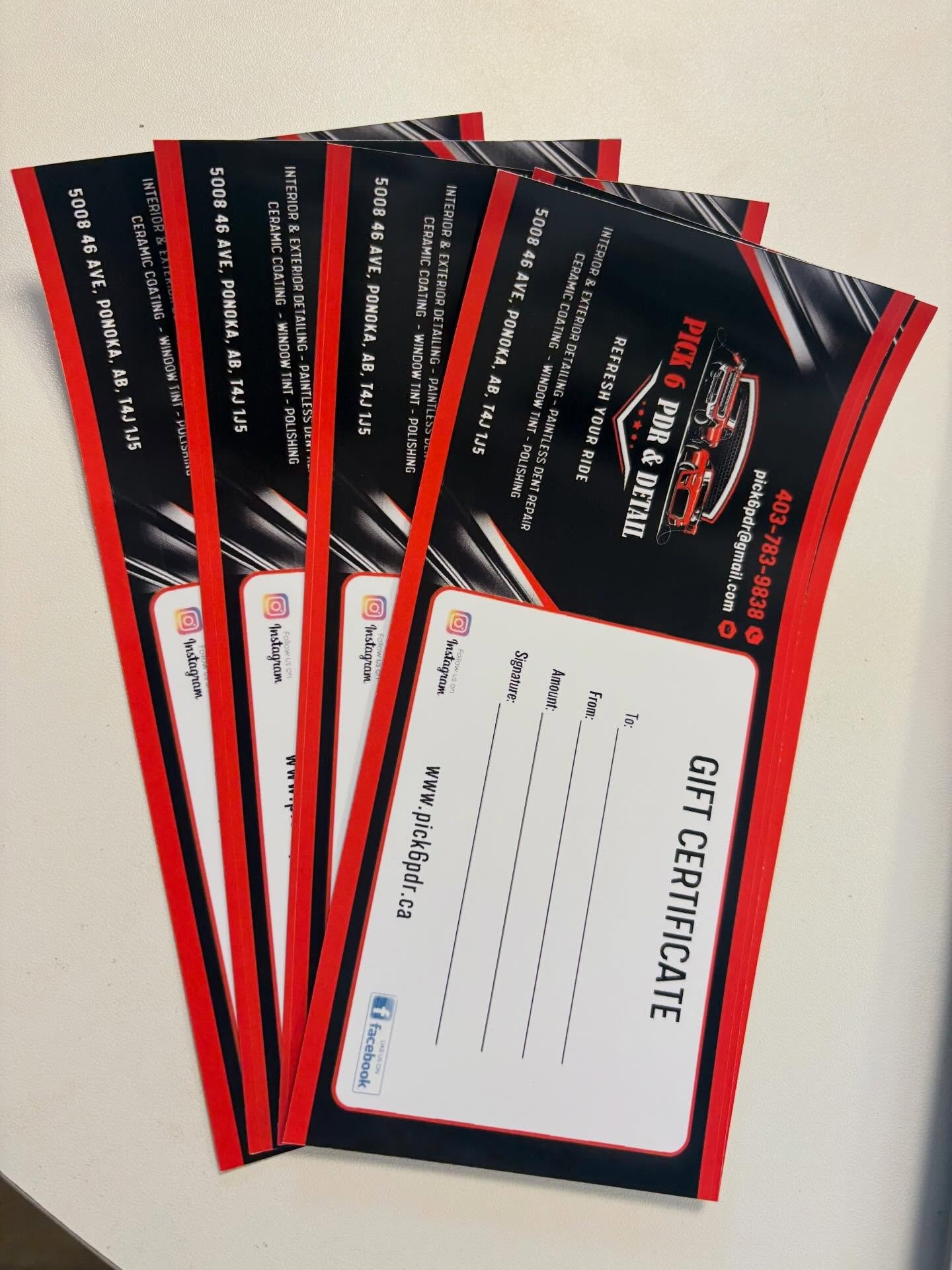 Easy Valentine&rsquo;s win:
Get them a clean car.

Gift cards are in at Pick 6 PDR &amp; Detail Ltd.
Pop by the shop or shoot me a message.