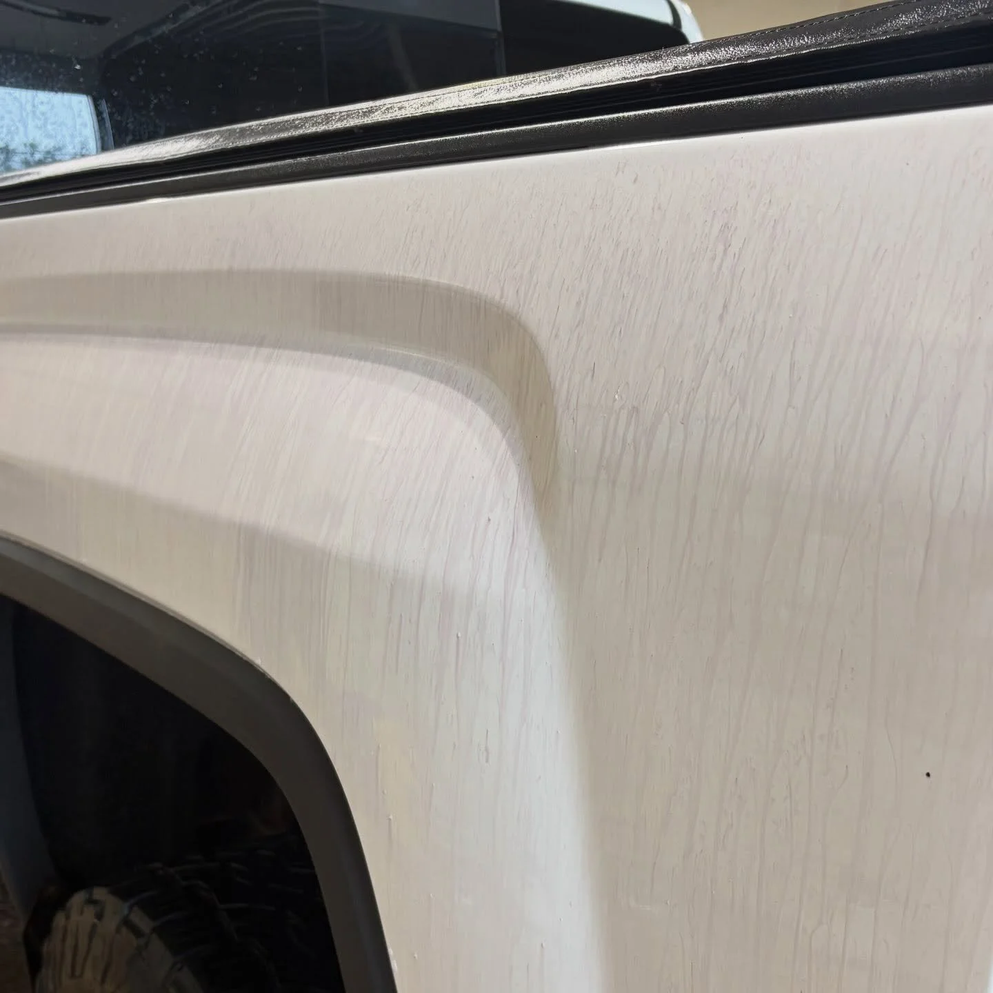 Why is this truck turning purple? 

It&rsquo;s not the paint&mdash;it&rsquo;s iron contamination.

Brake dust, rail dust, and other tiny metal particles become embedded in your paint over time. Our iron remover reacts with those particles, turning pu