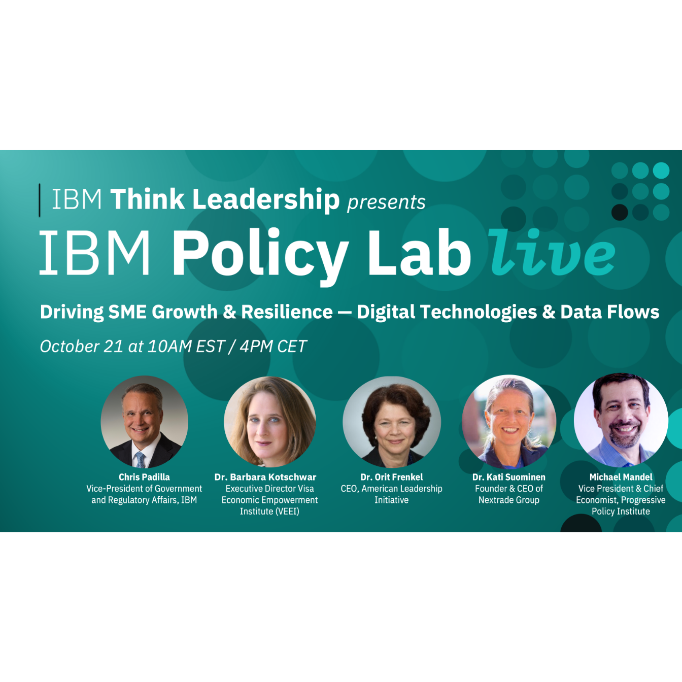 IBM Policy Lab: Driving SME Growth & Resilience - Digital Technologies & Data Flows
