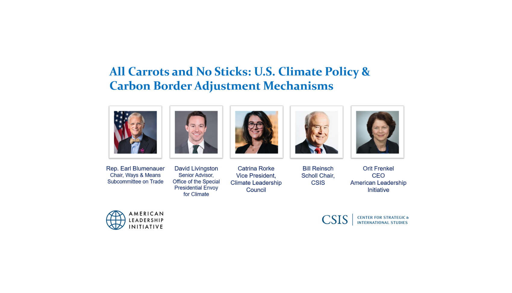 ALI & CSIS Host Discussion on U.S. Climate Policy & Carbon Border Adjustments