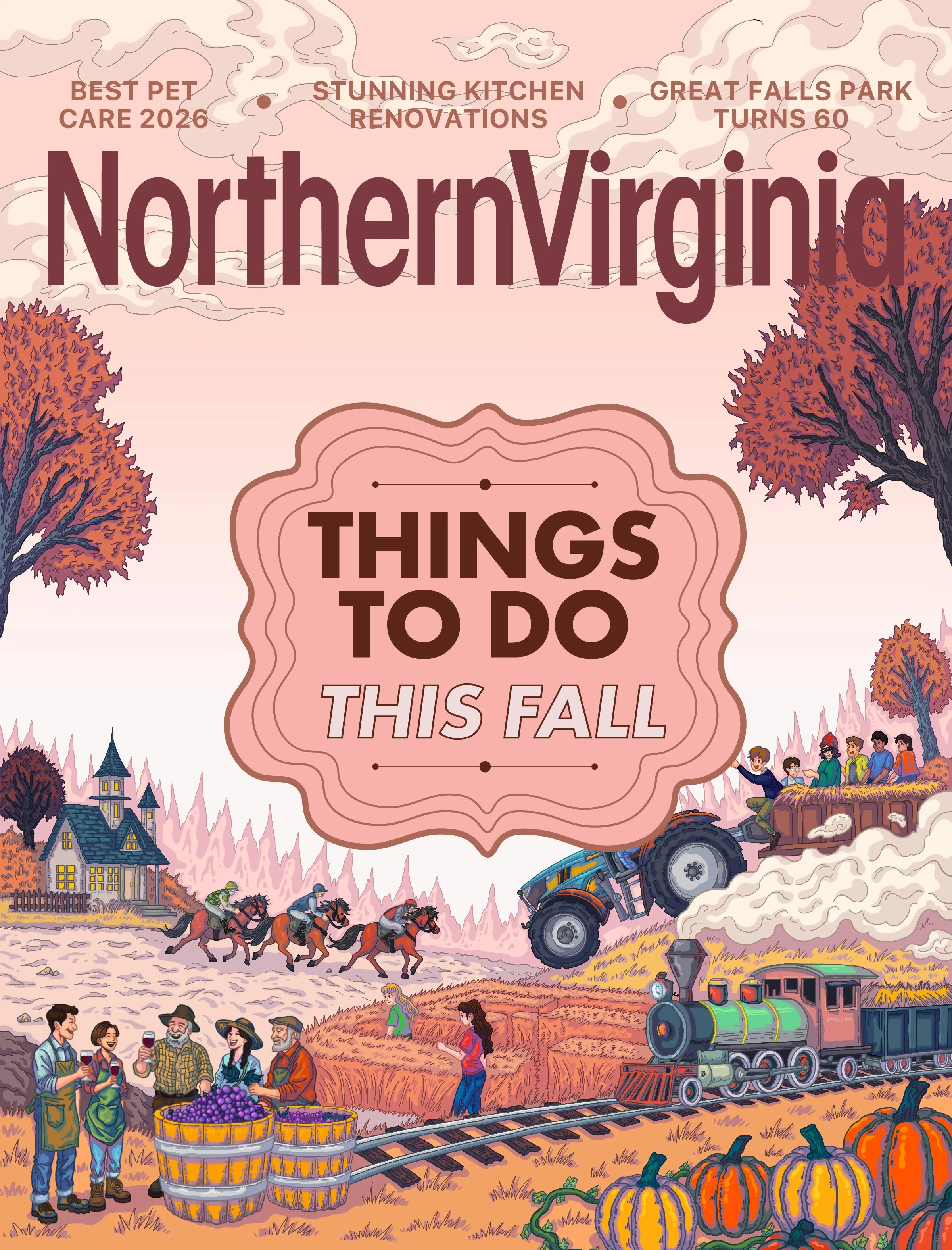 Northern Virginia Magazine: Fall Things to do Cover Illustration