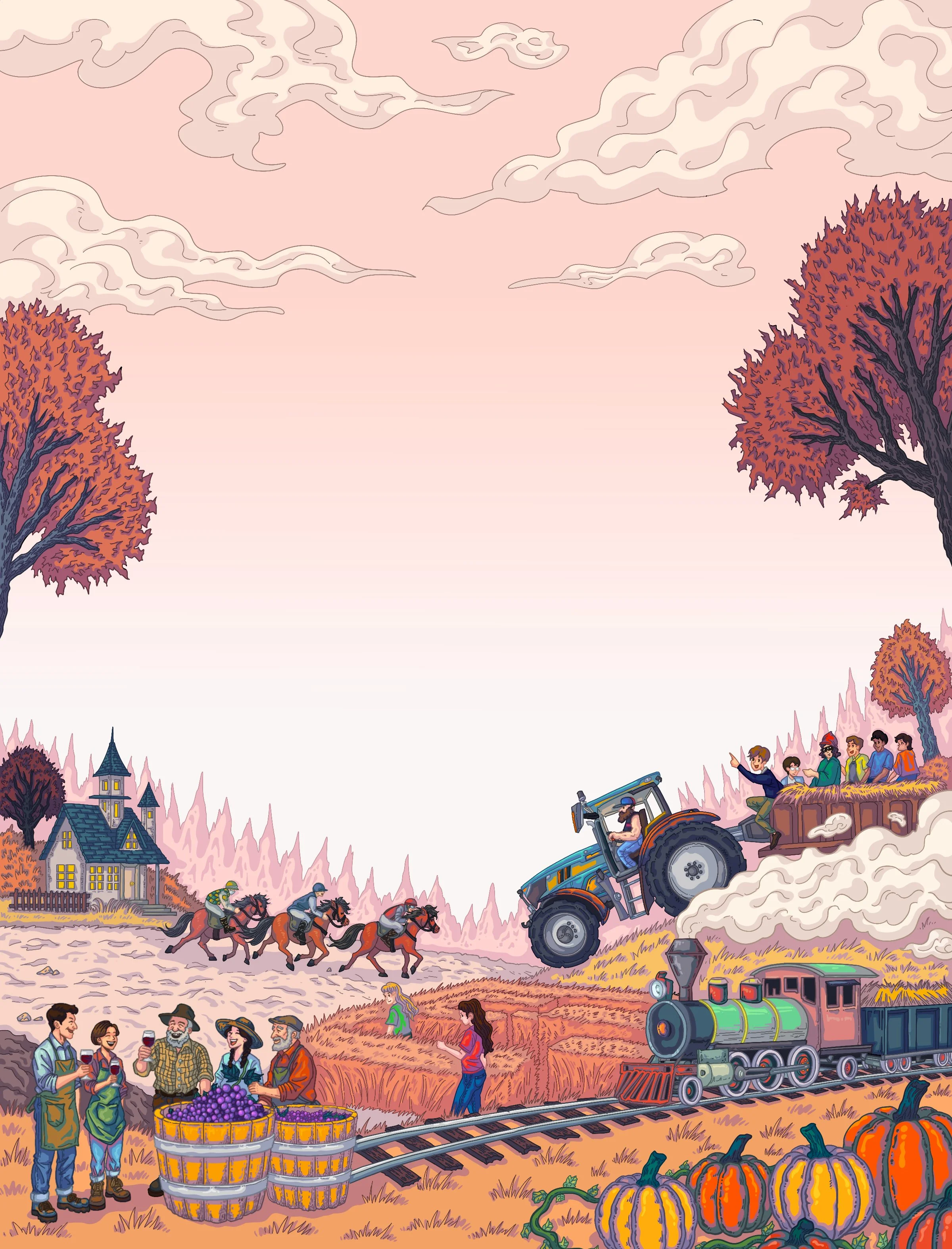 Northern Virginia Magazine: Fall Things to do Cover Illustration