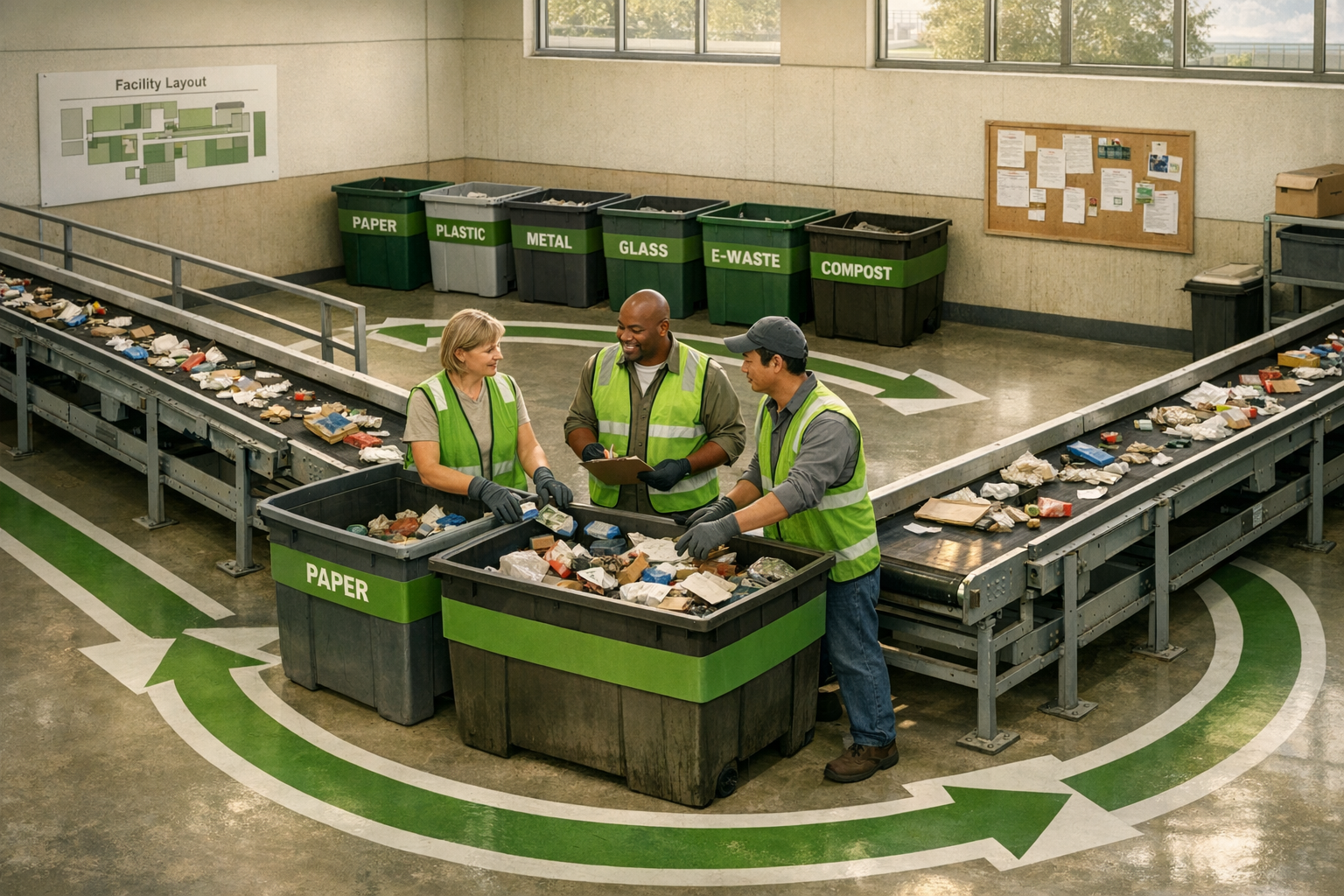 Study: Impact of Layout Design on Recycling Efficiency