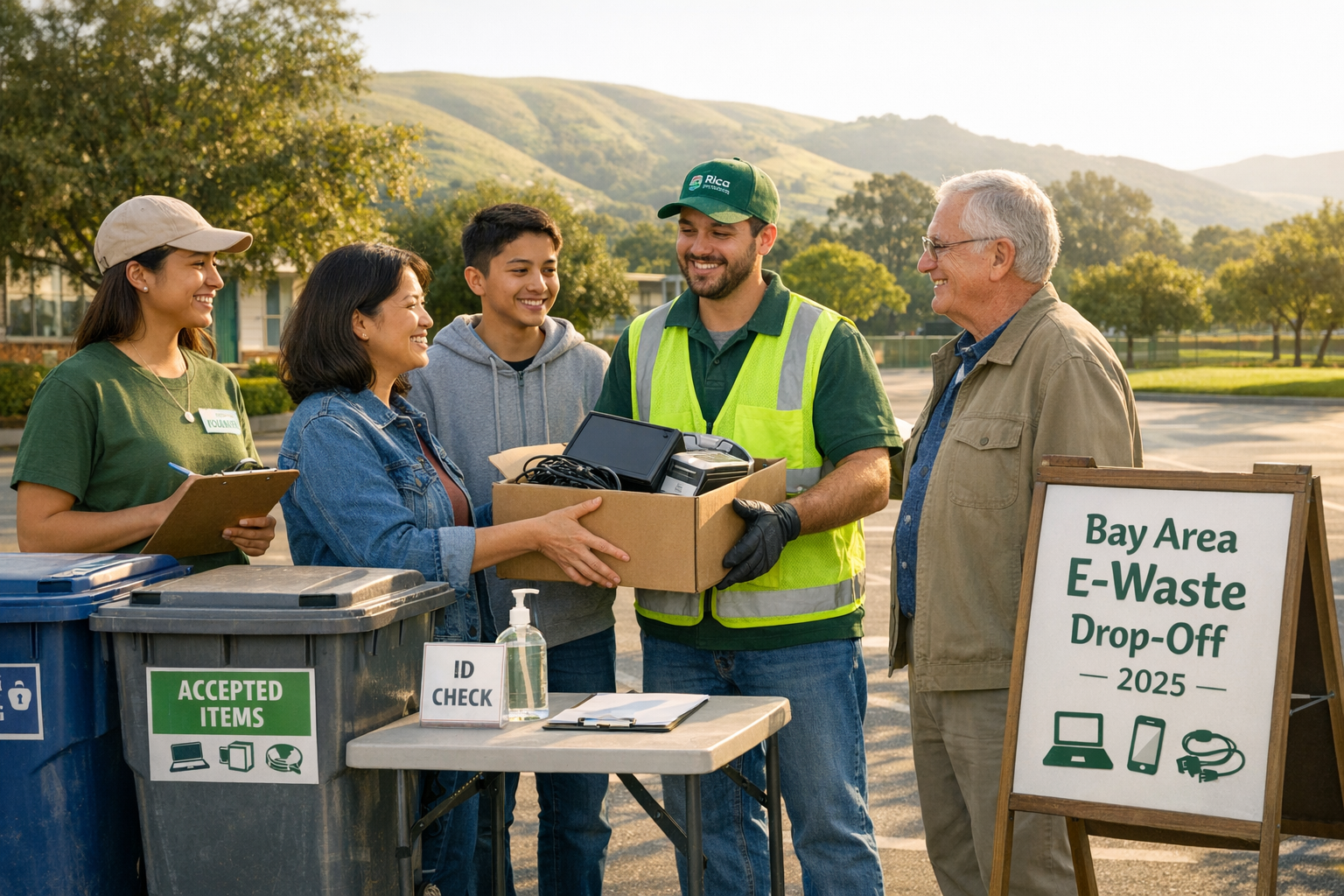       
  
      Want to dispose of electronics responsibly in the Bay Area?  Here's everything you need to know about e-waste events in 2025. These government-approved events cover San Mateo, Sonoma, Alameda, and Marin counties, offering free opportu