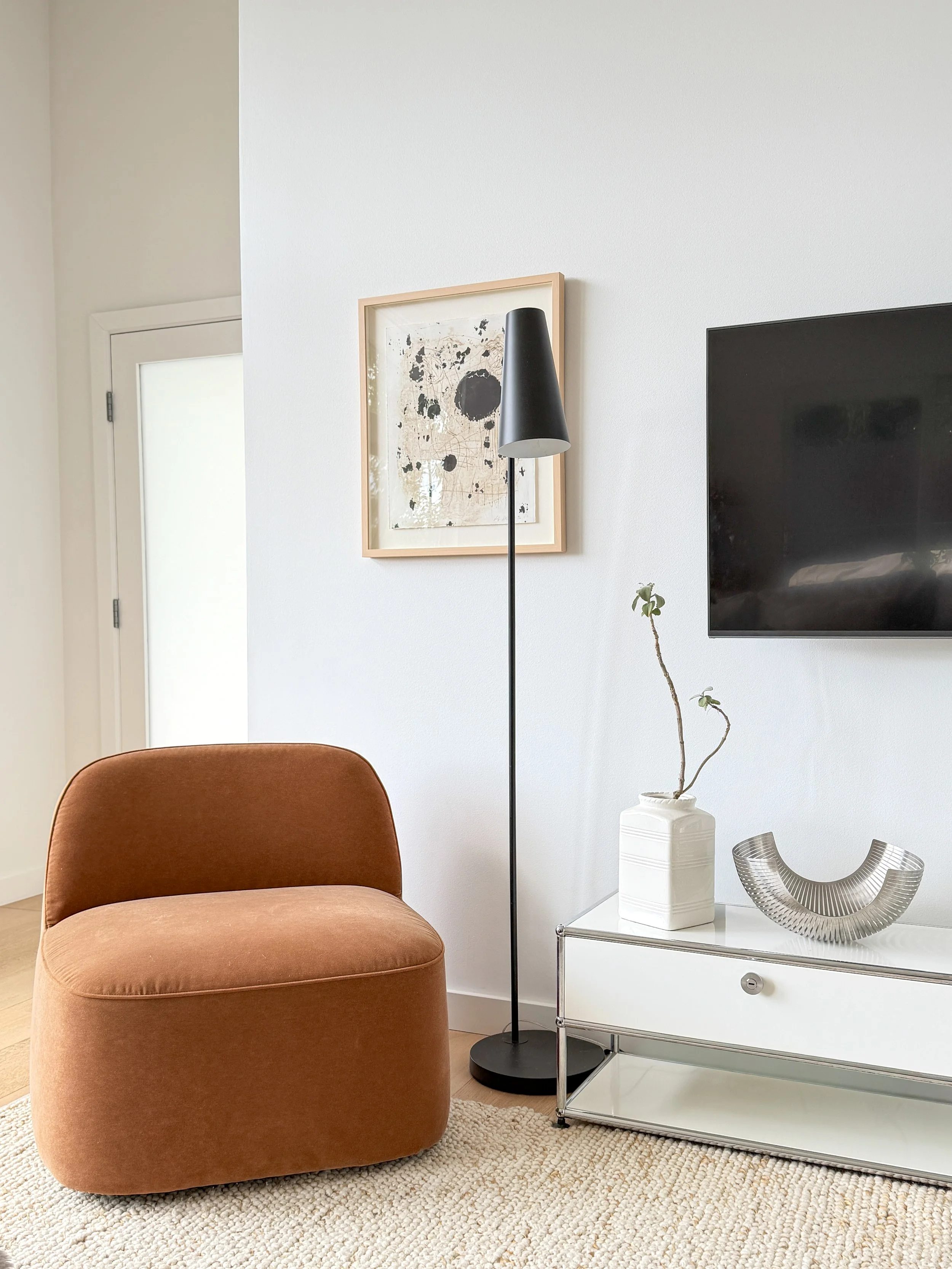 Thoughtfully styled guest bedroom in a Los Angeles Airbnb