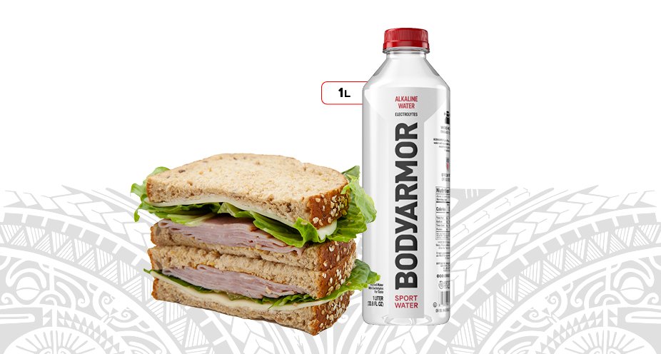 FREE BODYARMOR Sport Water 1L with any Deli Sandwich
