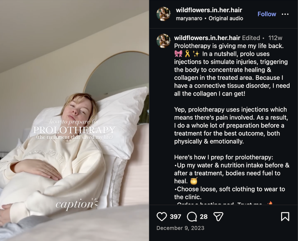 chronic illness  arthritis juvenile rheumatoid arthritis dystonia sports injury Ehlers danlos syndrome prolotherapy platelet rich plasma PRP connective tissue disorder hypermobility pregnancy