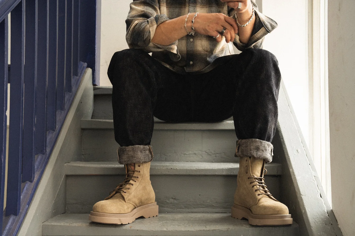 Buttero Storia Commando Boot - Khaki Suede — GERHARD