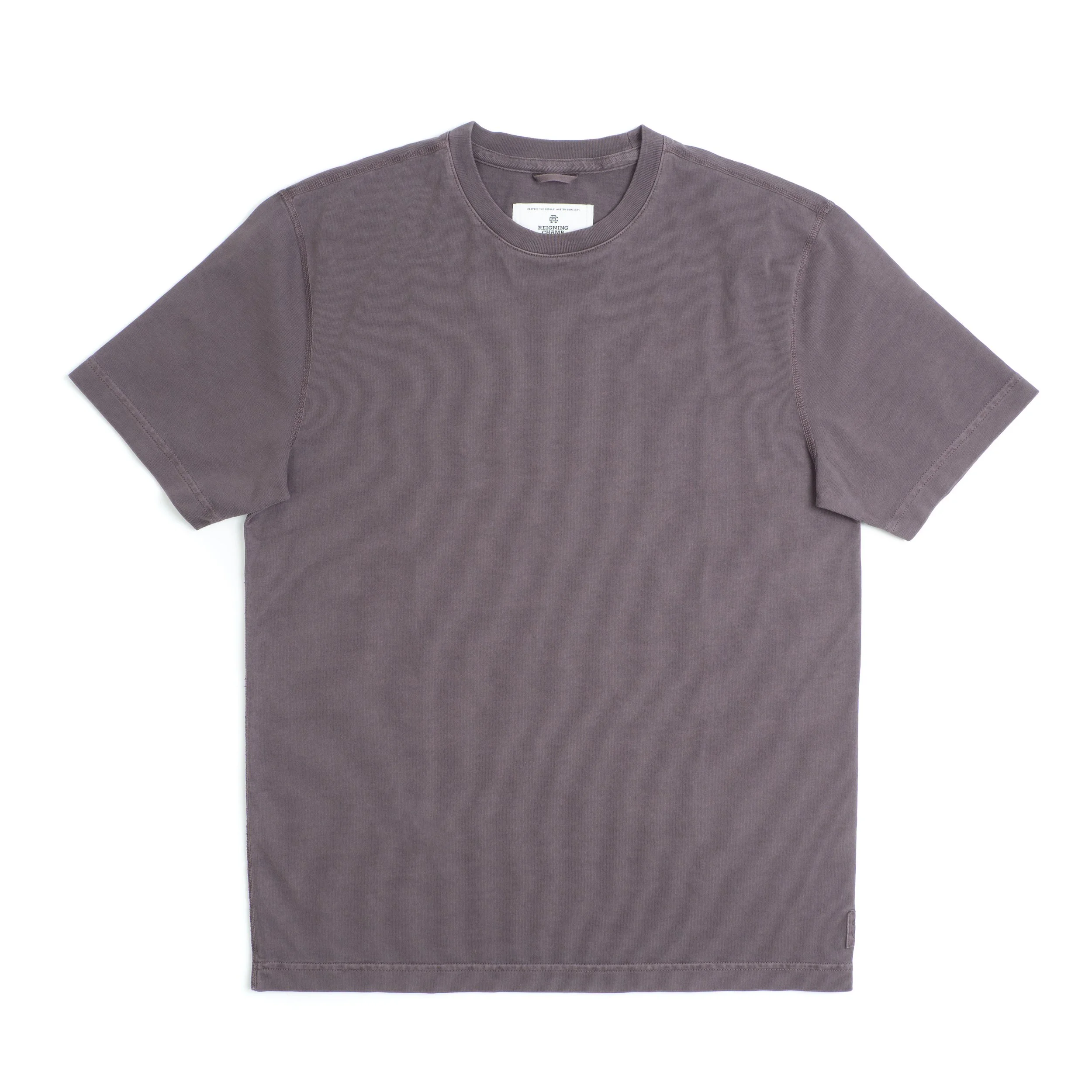 Reigning Champ Fadeaway Standard Tee - Midweight Jersey - Faded Mauve
