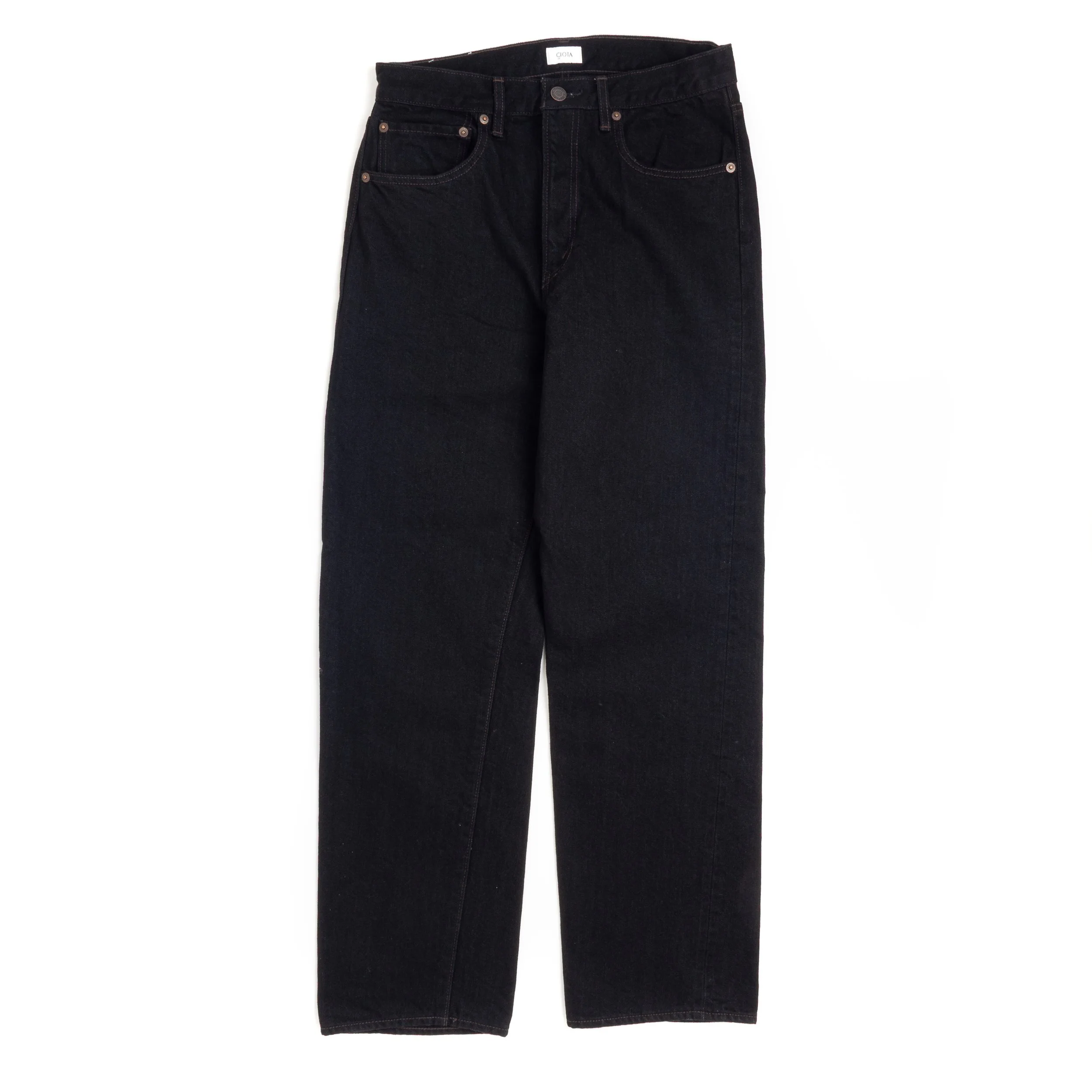 CIOTA Tapered 5 Pocket Pants - Cotton Denim - Black
