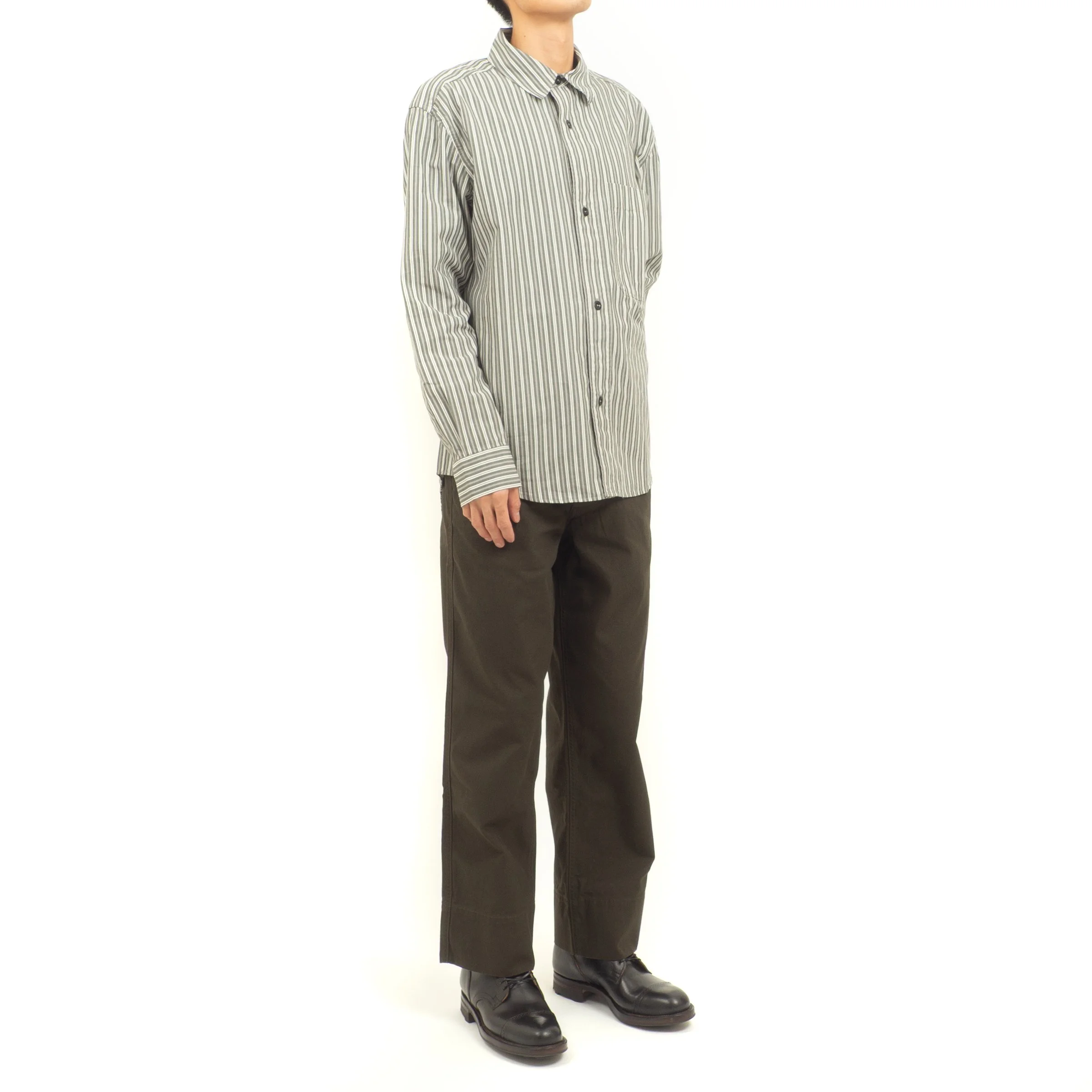 MHL-Basic-Shirt-Cotton-Stripe-Forest-Grey-Offwhite-02.jpg