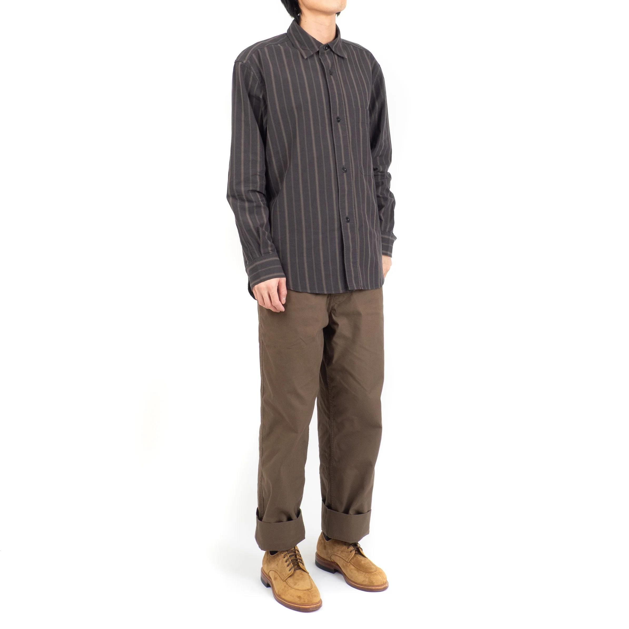 MHL-BasicShirt-Stripe-OffBlack-Khaki-02.jpg
