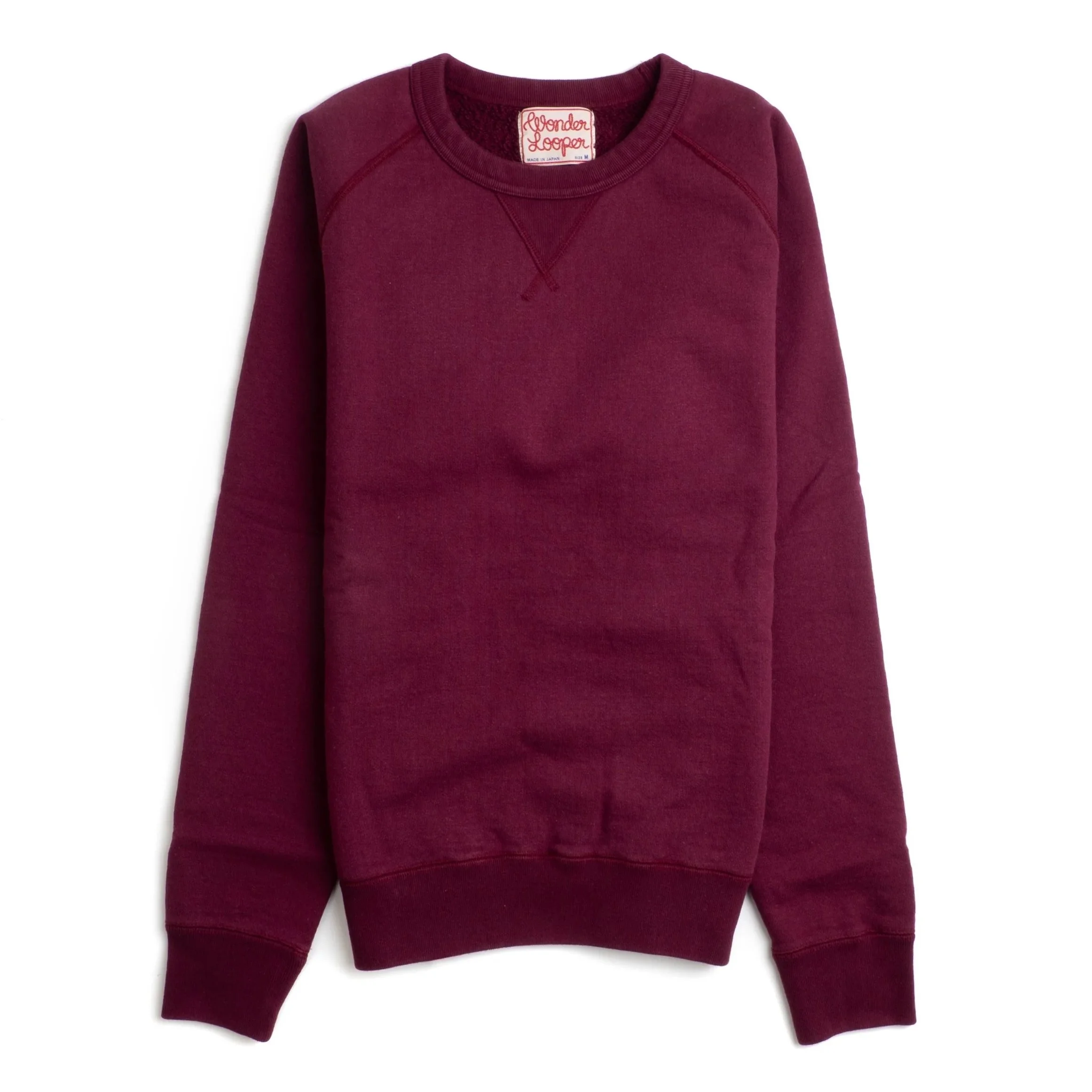 Wonder Looper 446GSM Super Looper French Terry Crewneck - Burgundy