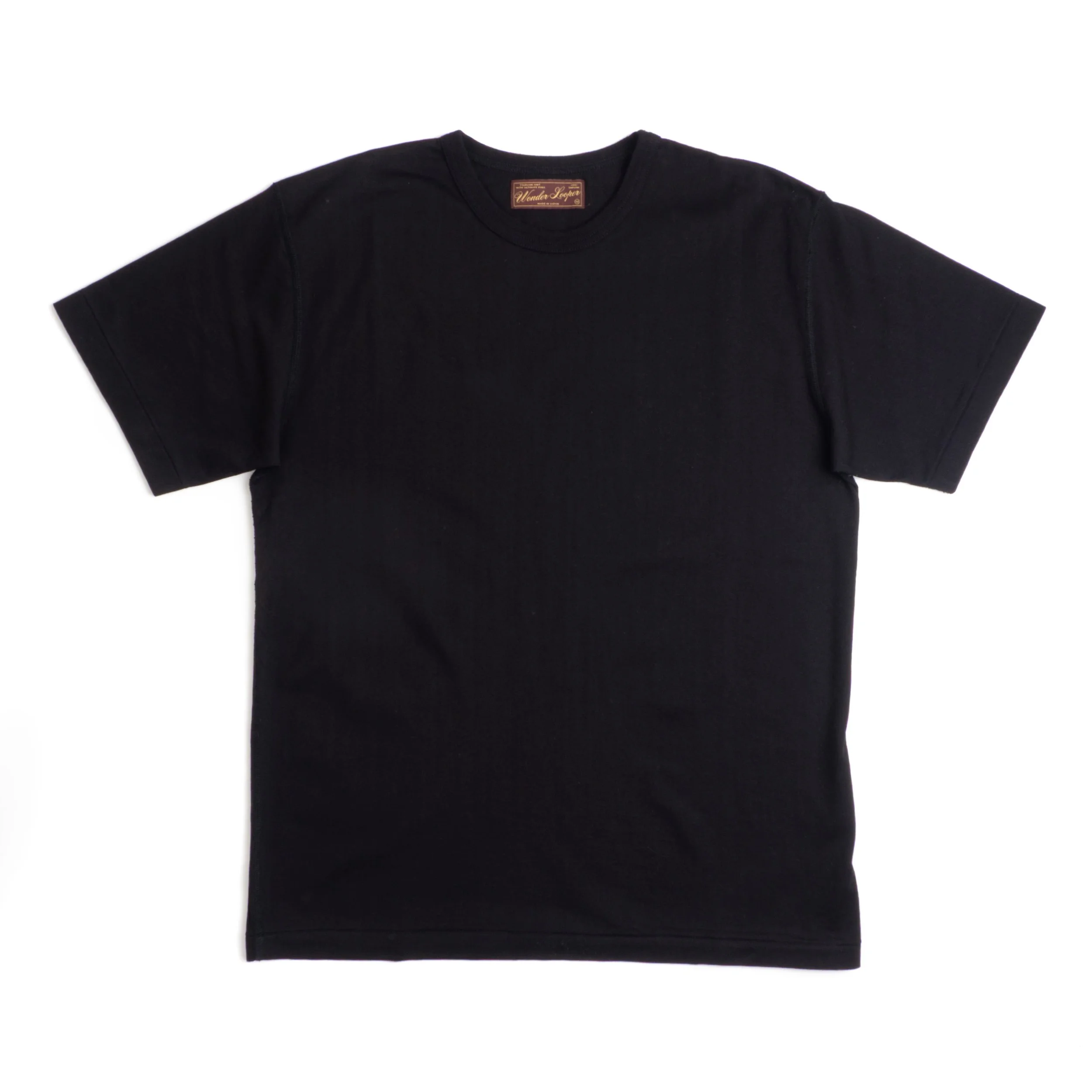 Wonder Looper 200GSM Ultimate Pima Tsuriami T-Shirt  - Black