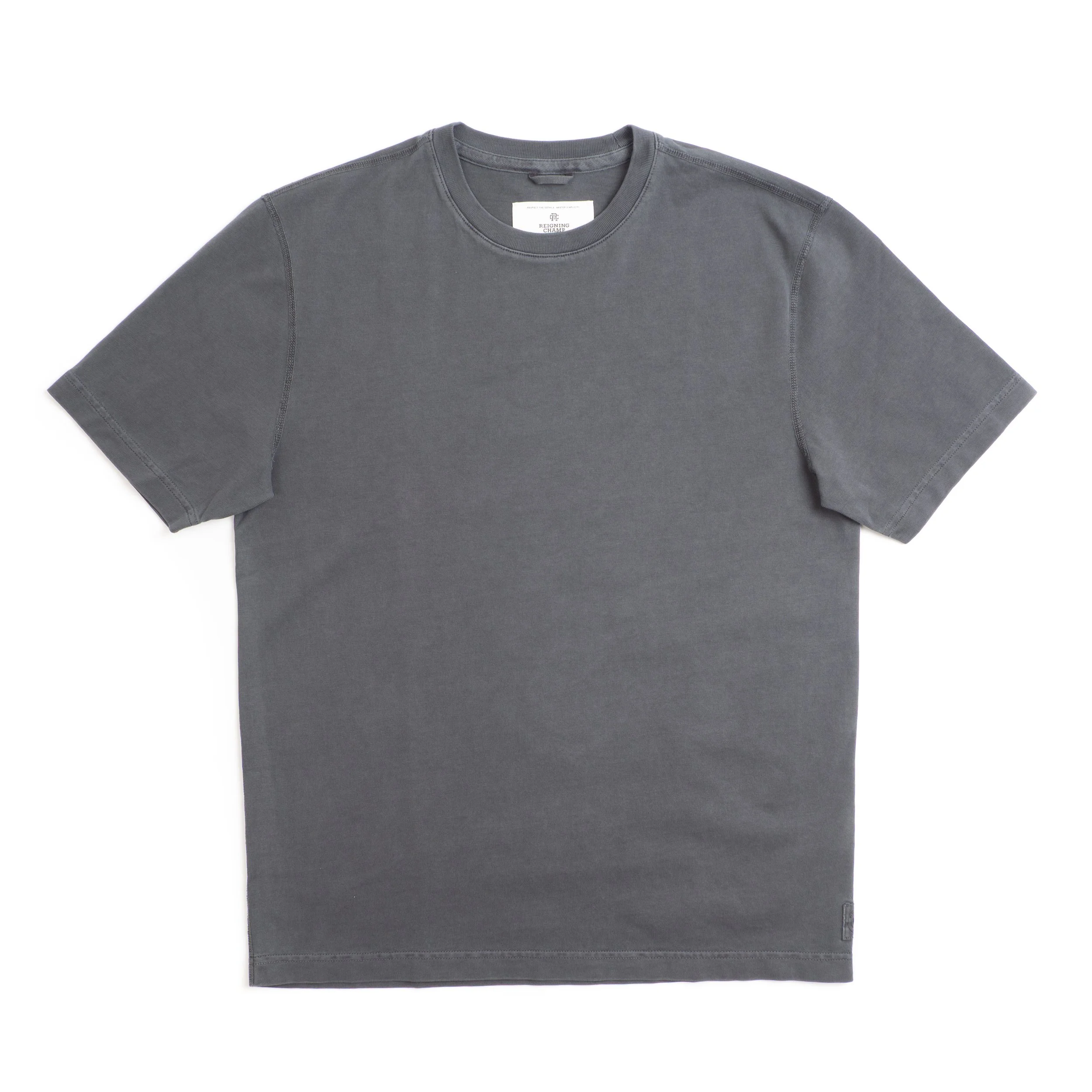 Reigning Champ Fadeaway Standard Tee - Midweight Jersey - Faded Black