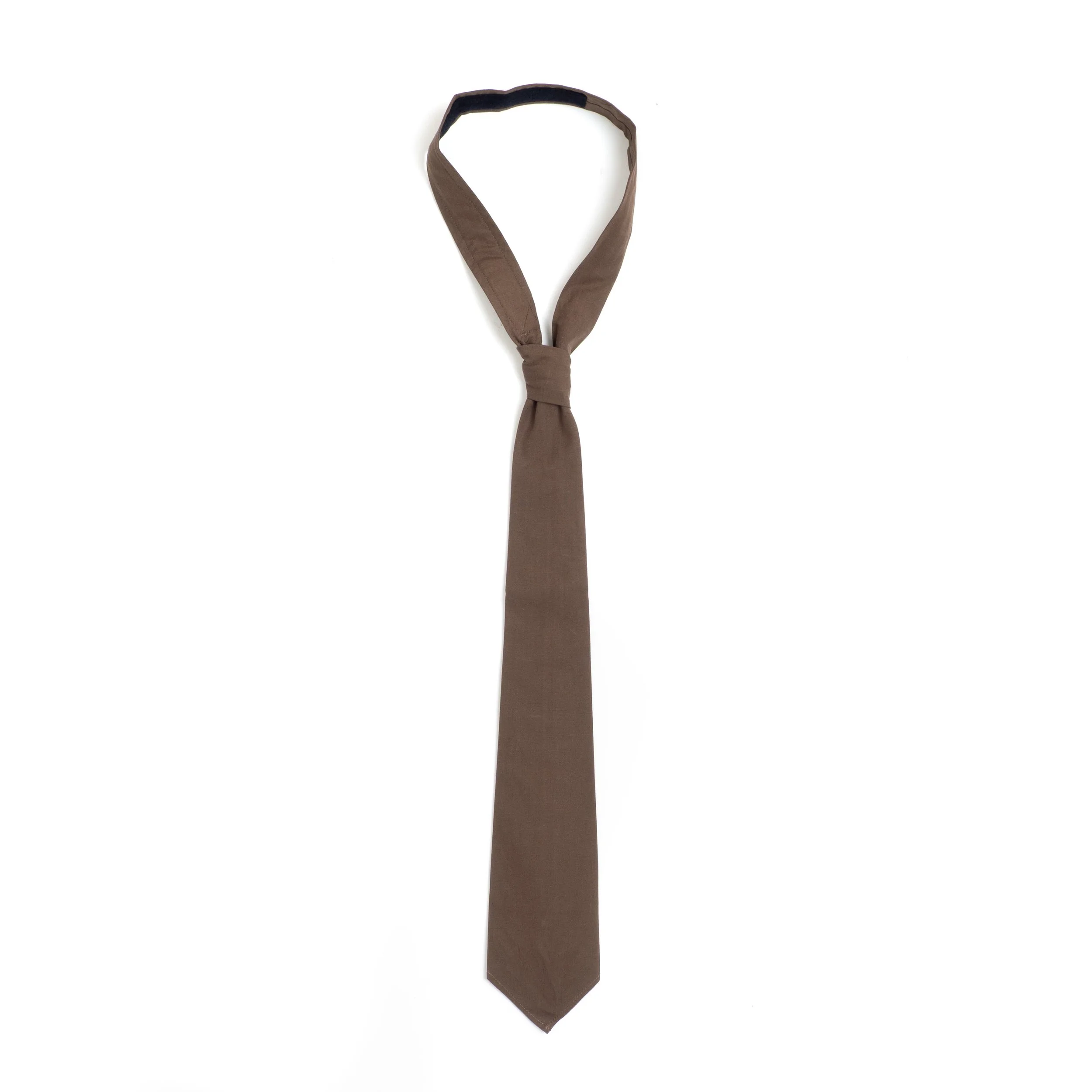 Margaret Howell MHL Tie - Sanded Cotton Poplin - Umber