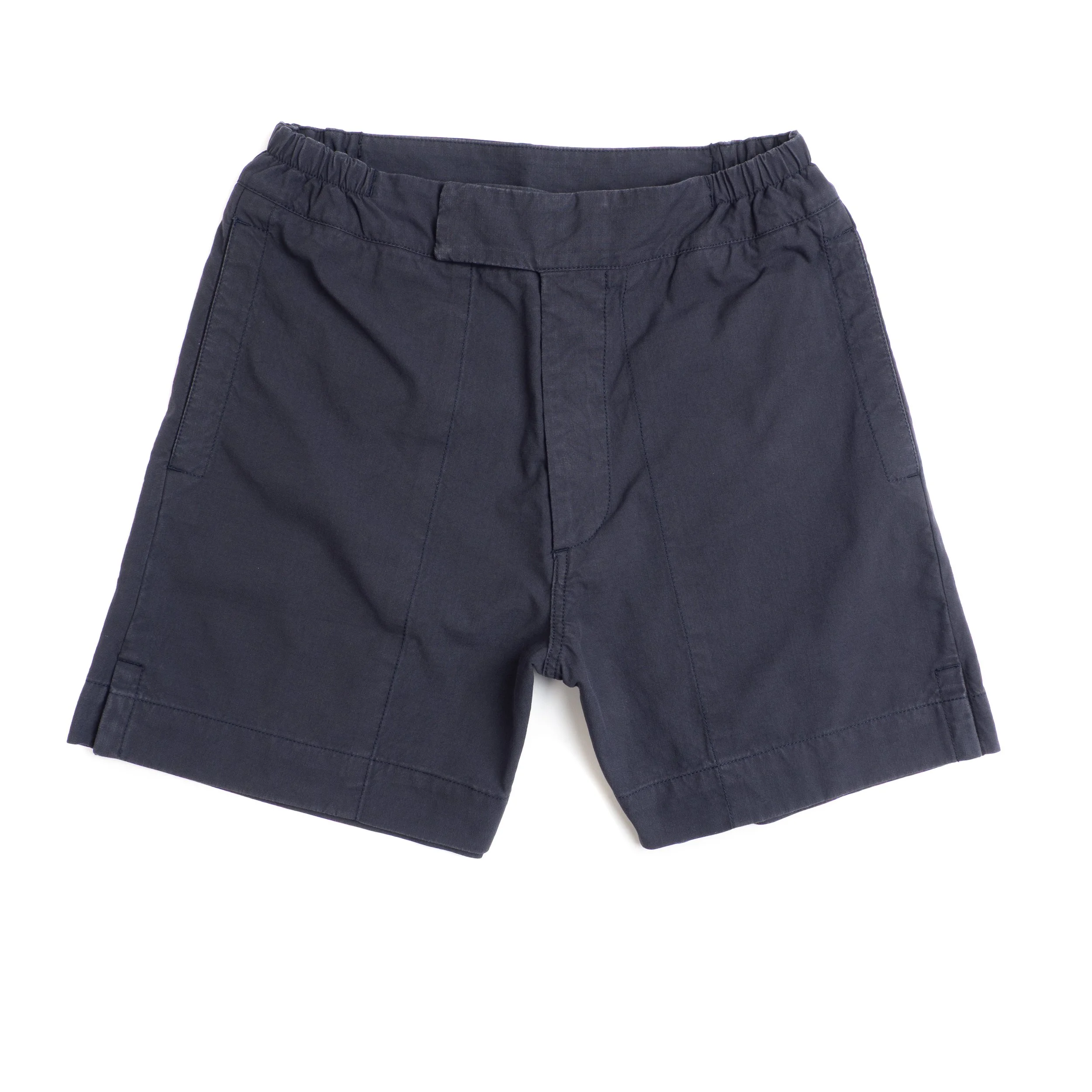 Margaret Howell MHL Gym Shorts - Washed Cotton Ripstop - Ink