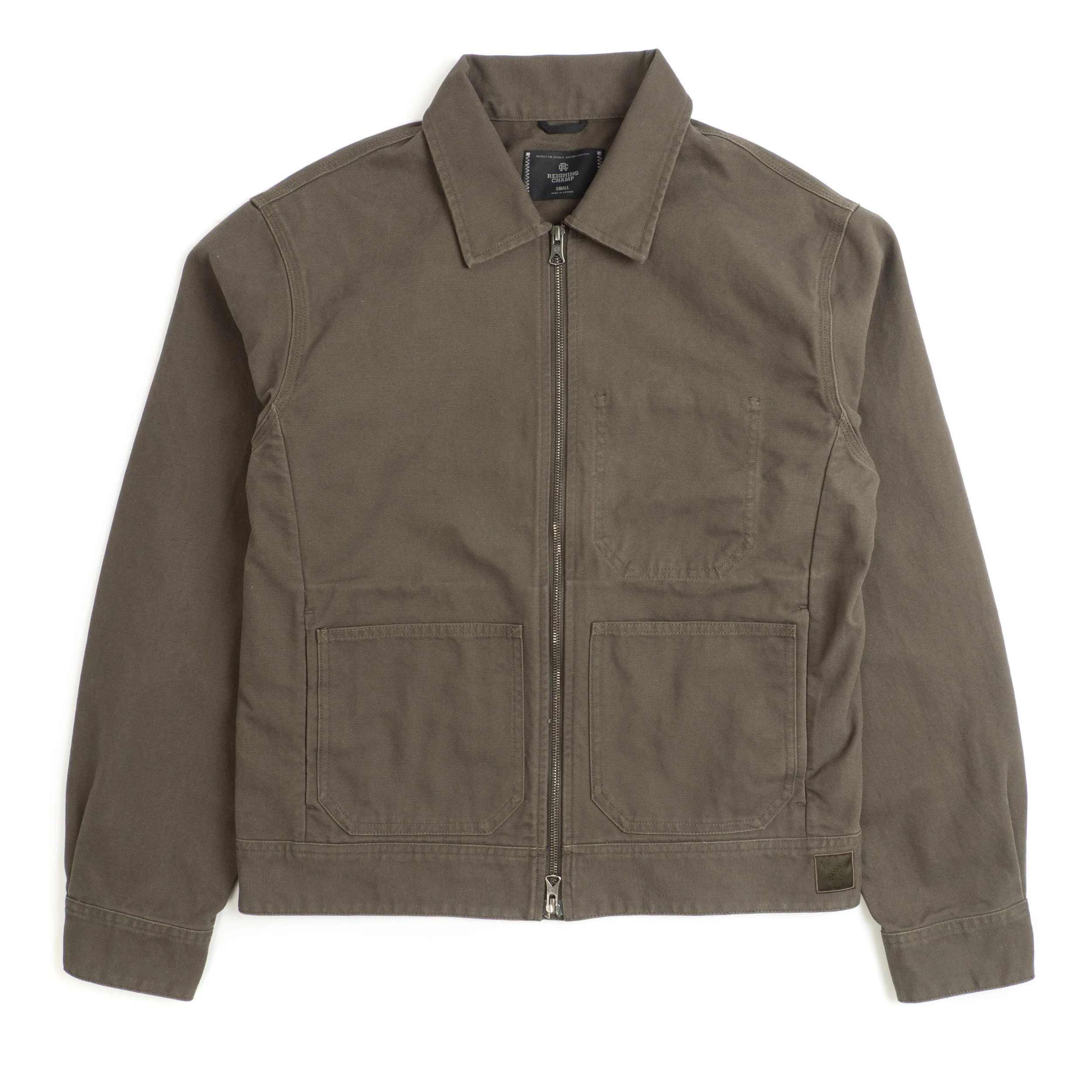 Reigning Champ Grounds Jacket - Cotton Canvas - Dark Olive
