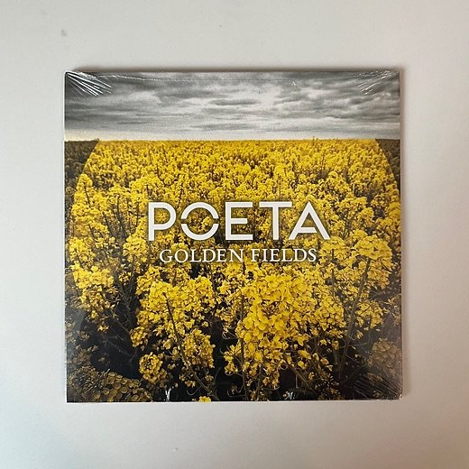 CD of Poeta's 'Golden Fields' featuring a field of yellow flowers under a cloudy sky. Release on CI Records.