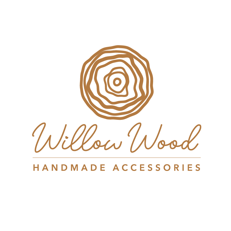 The Brand:  Willow Wood is a company specializing in handmade accessories such as Jewelry, Personal Accessories and Home Decor. 
Design: I wanted to create a logo creating graceful lines to convey the organic and fluid nature of wood, with a timeless