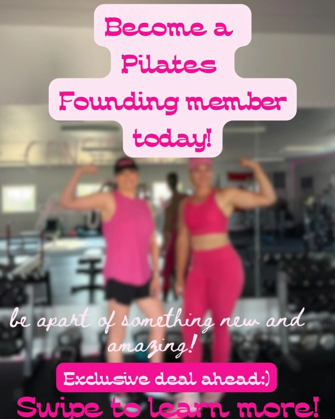 Calling all Pilates gals! 
You do not want to miss this offer! 💕. 

 $20 Pilates sessions for founder members! 👌
Be a part of something amazing and build a strong community 💪

lock in Founding pricing before September 1st! 
Swipe to see our amazin
