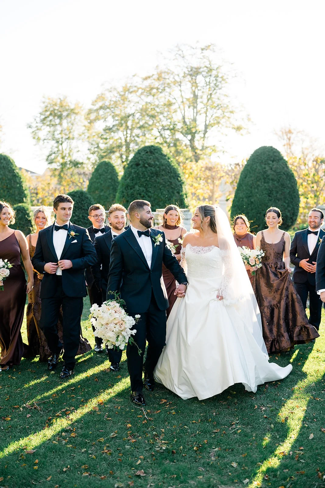 Bridesmaids dresses by V Chapman and Jenny Yoo