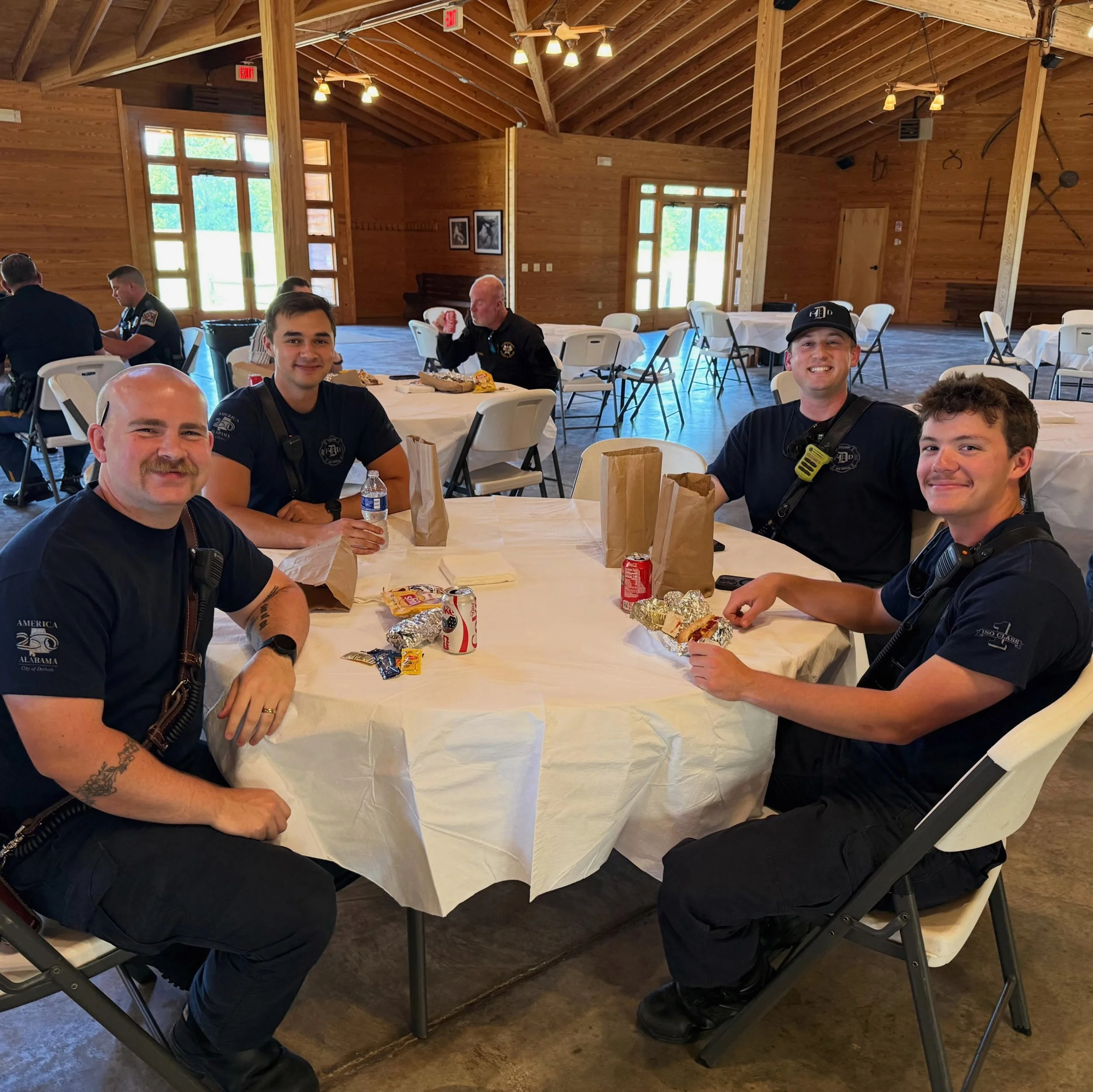 We enjoyed spending an afternoon providing lunch for our local first responders at Landmark Park!

A special note of appreciation goes out to Senator Donnie Chesteen for hosting us, as well as to NFIB for their sponsorship of our lunch. We are so tha