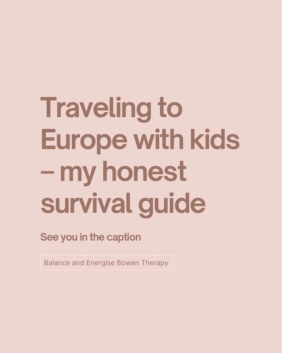 Travelling to Europe with kids &ndash; the holistic survival guide 

Not going to sugar coat it &ndash; there were tantrums (from the kids and us adults). But we got through it with planning, natural remedies and a whole lot of &ldquo;just breathe.&r