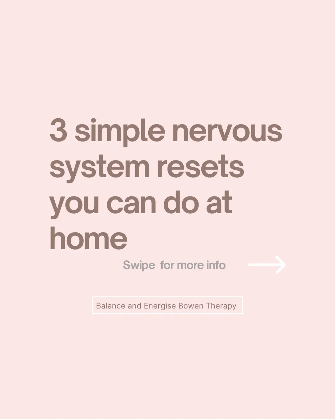 If you&rsquo;ve been feeling a bit off lately&hellip;
wired, tired, or like your body just isn&rsquo;t settling

Try these simple nervous system resets at home 

They&rsquo;re small, but they help your body shift out of stress mode

Save this for whe