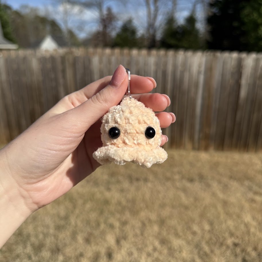 yellow mini octo keychain