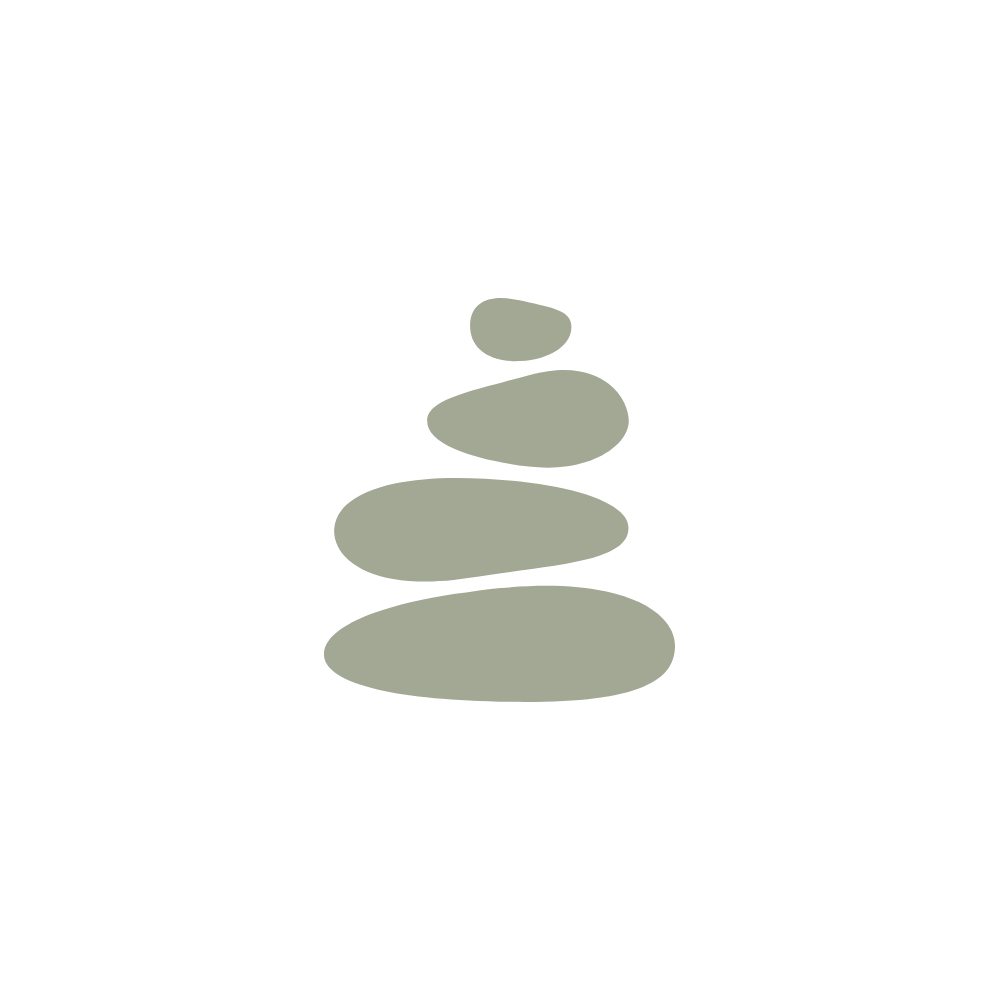 Stacked gray stones on a black background