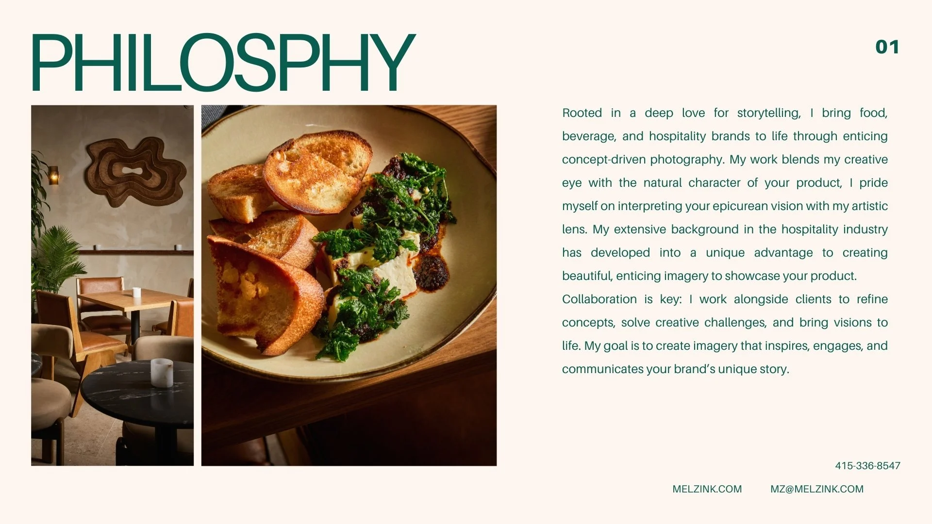 San Francisco Hospitality, Food, Beverage Photographer