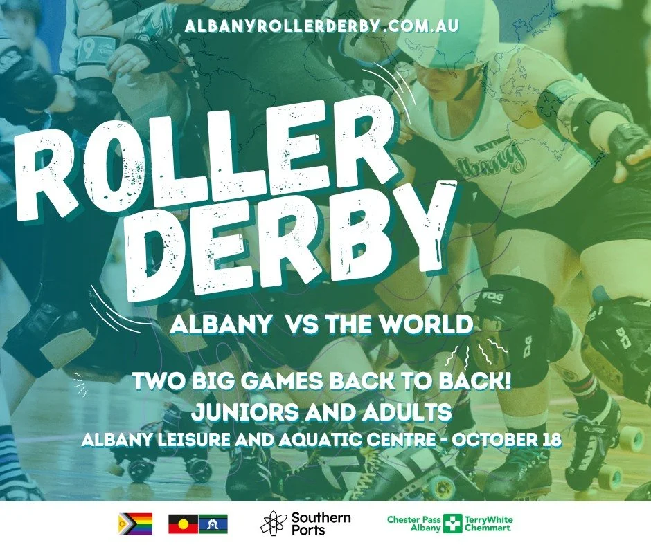 💥 Roller derby HITS Albany on October 18, and you don&rsquo;t want to miss it! Fast. Fierce. Full-contact on skates. 

Our Riptides and Great Southern Breakers are ready to bring the energy &mdash; and we want YOU in the crowd to cheer them on! 🌊 L