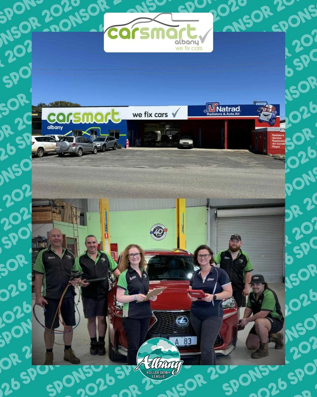 Please give some love to CarSmart Albany, proud supporters of Albany Roller Derby in 2026 🚗💨

CarSmart is all about quality automotive servicing, done efficiently and with genuine care for every vehicle that comes through the workshop.
We&rsquo;re 