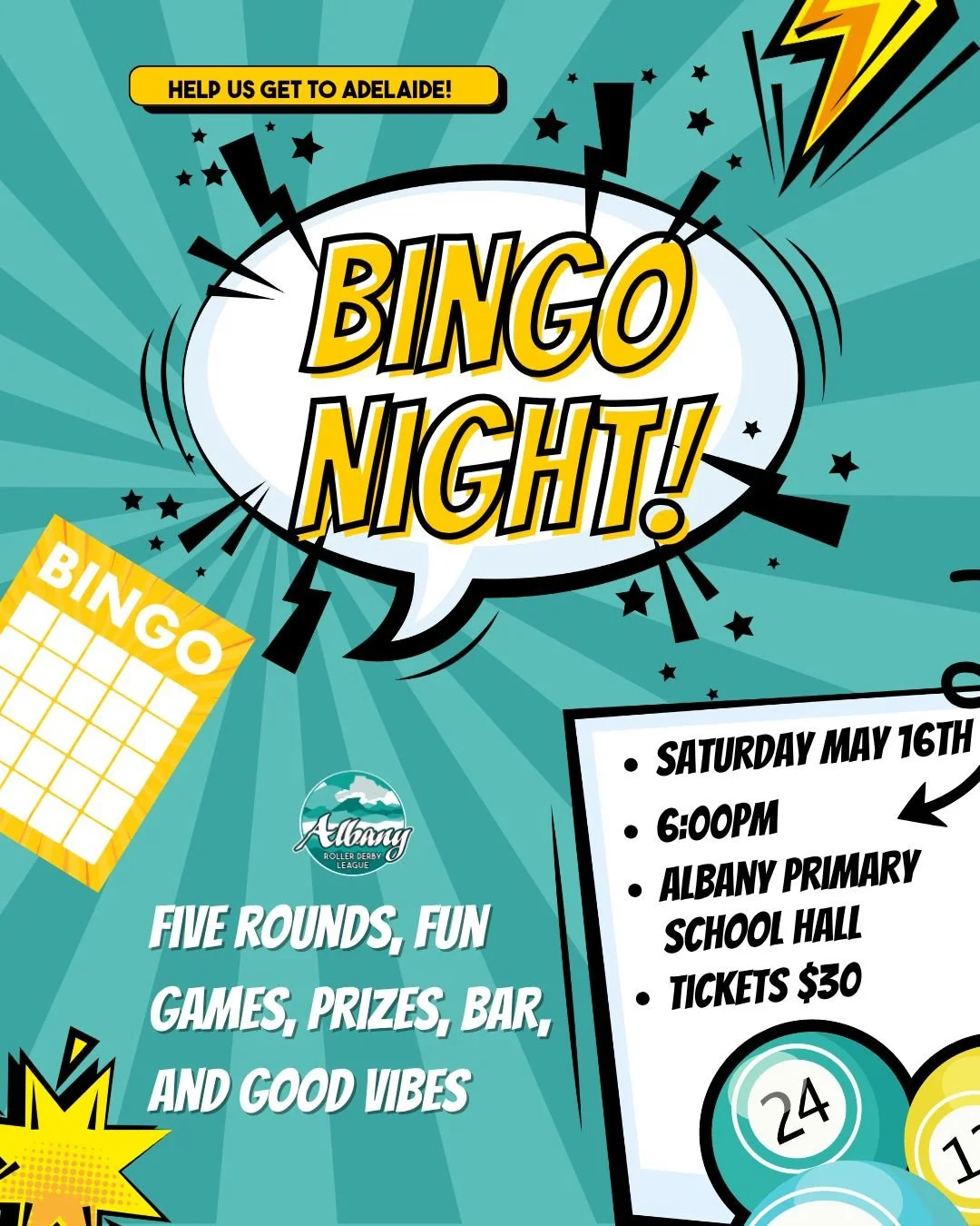 Eyes down&hellip; it&rsquo;s Bingo Night! 🎉
Join us for a fun and social Bingo Night Fundraiser packed with games, prizes, and good vibes &mdash; all while supporting our team on their journey to Nationals this June.
✨ 5 rounds of bingo
✨ Mini games