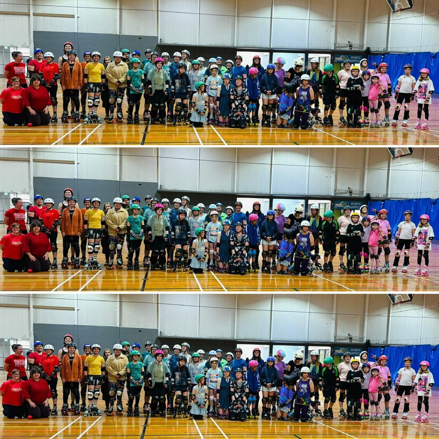 Albany Roller Derby goes Rainbow for IDAHOBIT 🏳️&zwj;🌈 

Skaters donned their rainbow colours in support of LGBTIQA + skaters, members and fans of ARDL

 May 17 is the International Day Against Homophobia, Biphobia and Transphobia and this marks th